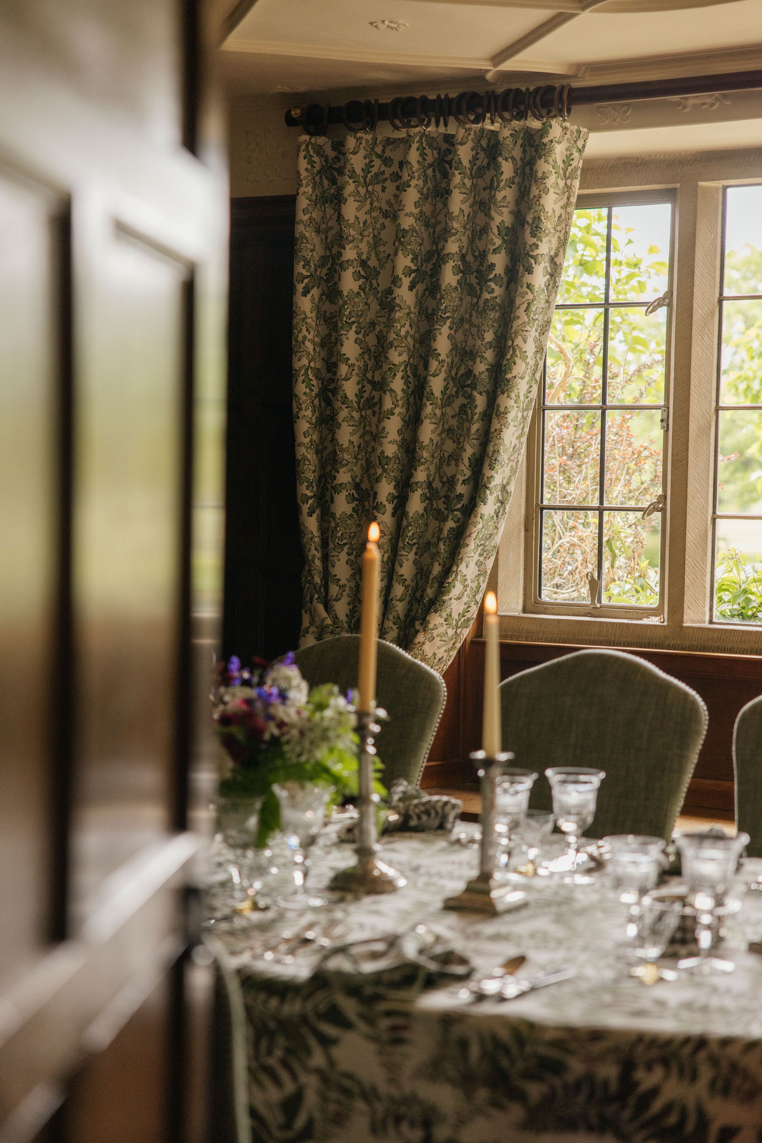 Image may contain: Architecture, Building, Dining Room, Dining Table, Furniture, Indoors, Room, Table, Chair, and Tabletop