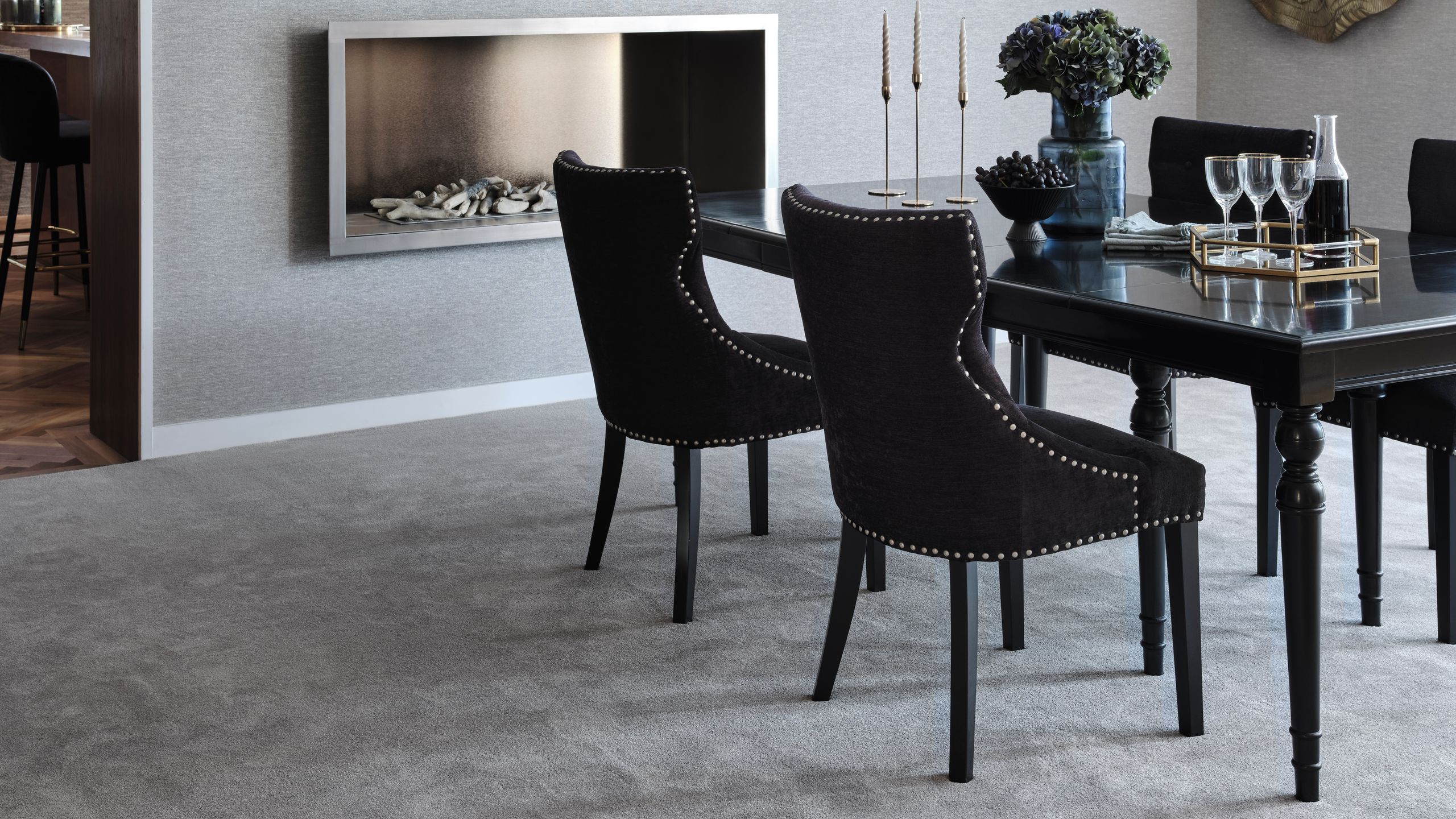 Image may contain: Dining Table, Furniture, Table, Architecture, Building, Dining Room, Indoors, Room, Chair, and Home Decor