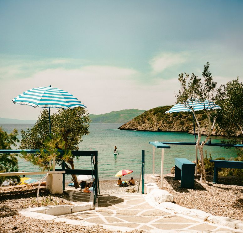 Image may contain: Summer, Architecture, Building, Outdoors, Shelter, Beach, Coast, Nature, Sea, Shoreline, and Water