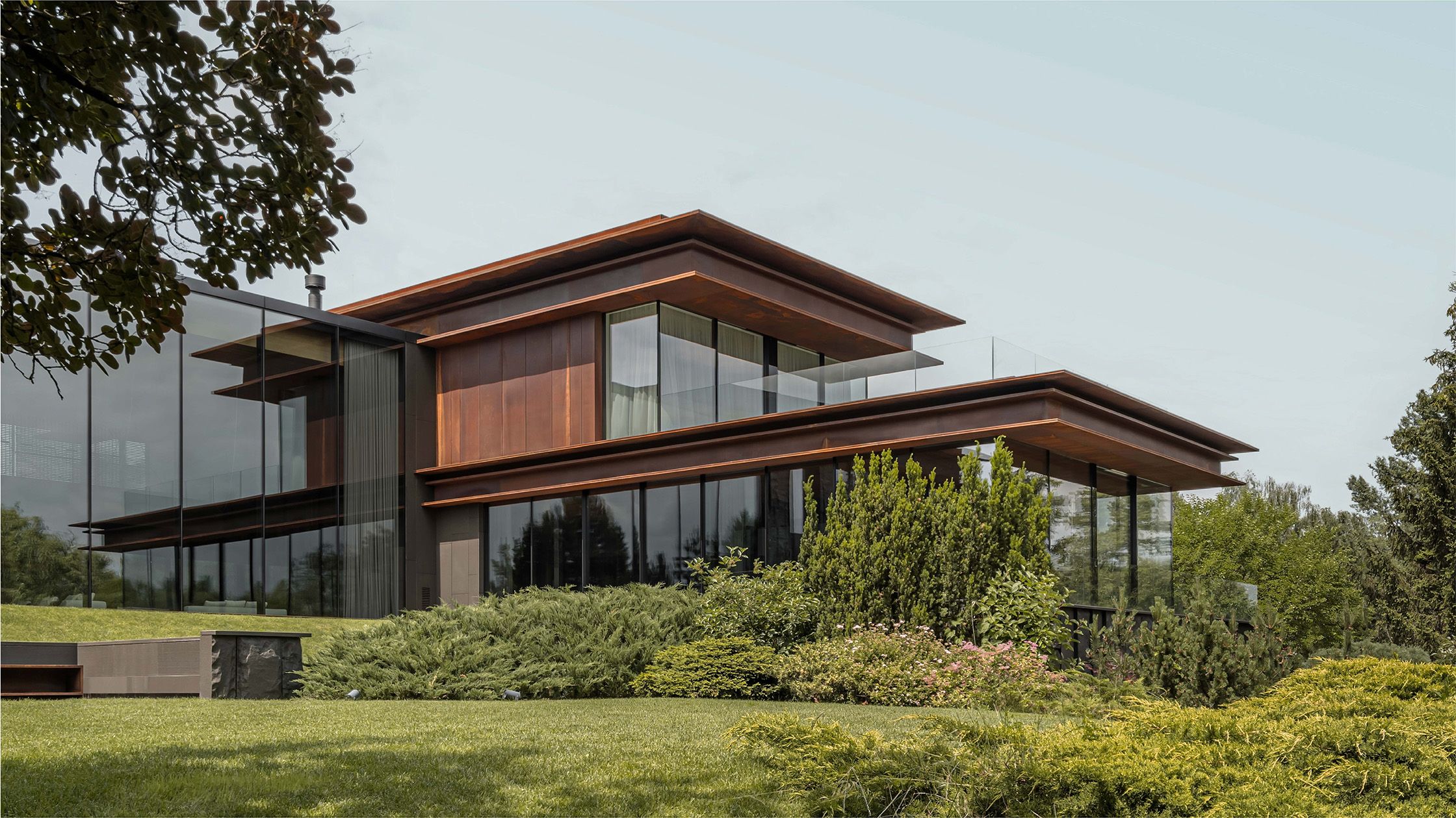 Image may contain: Architecture, Building, House, Housing, Villa, Grass, Plant, Office Building, and Lawn