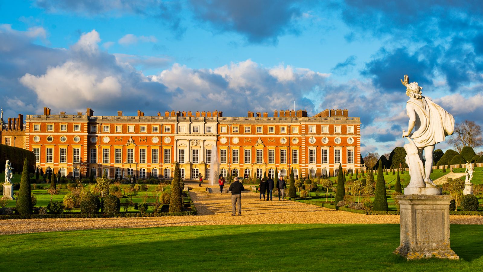 Image may contain: Architecture, Building, Housing, House, Person, and Manor