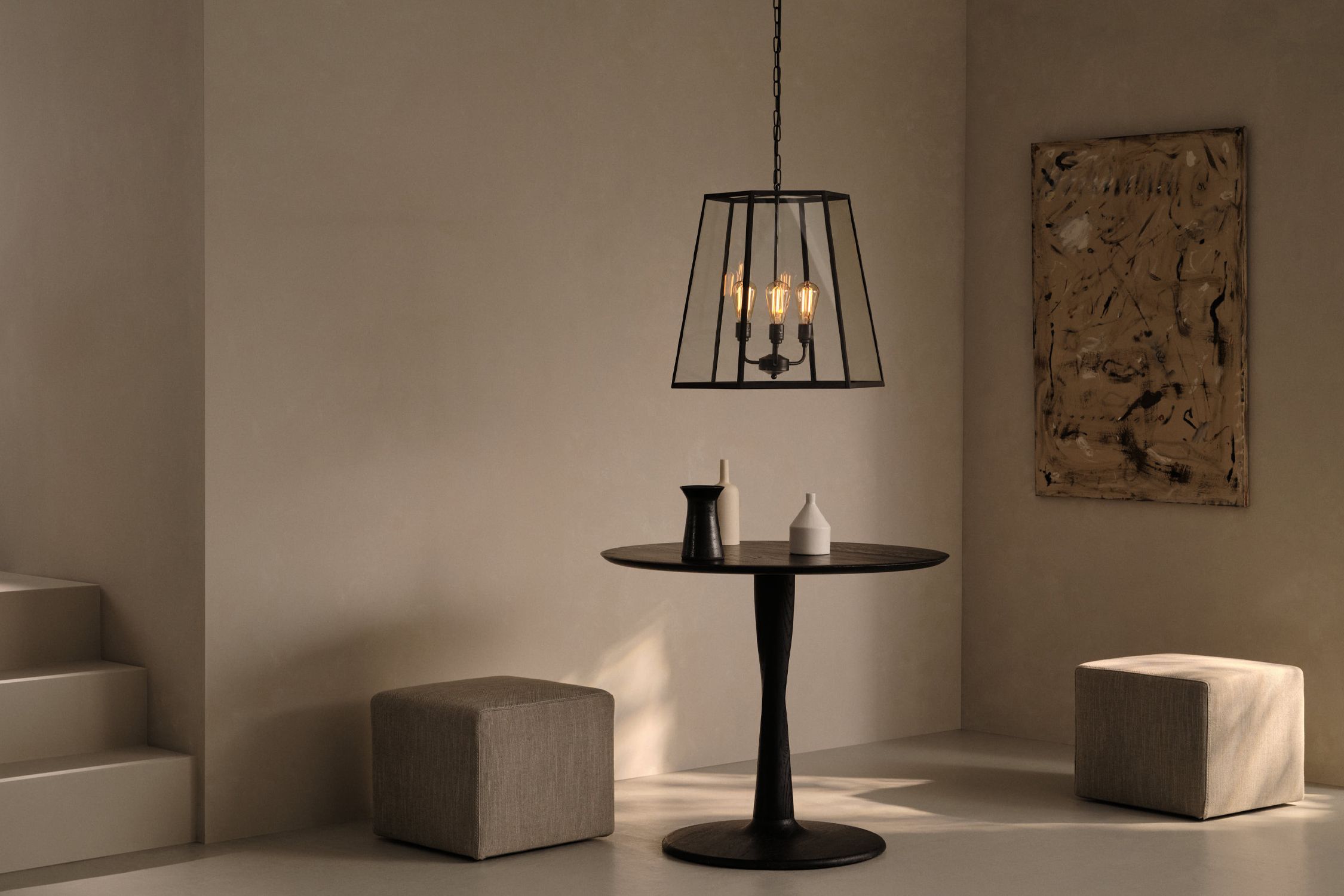 Image may contain: Lamp, Desk, Furniture, and Table