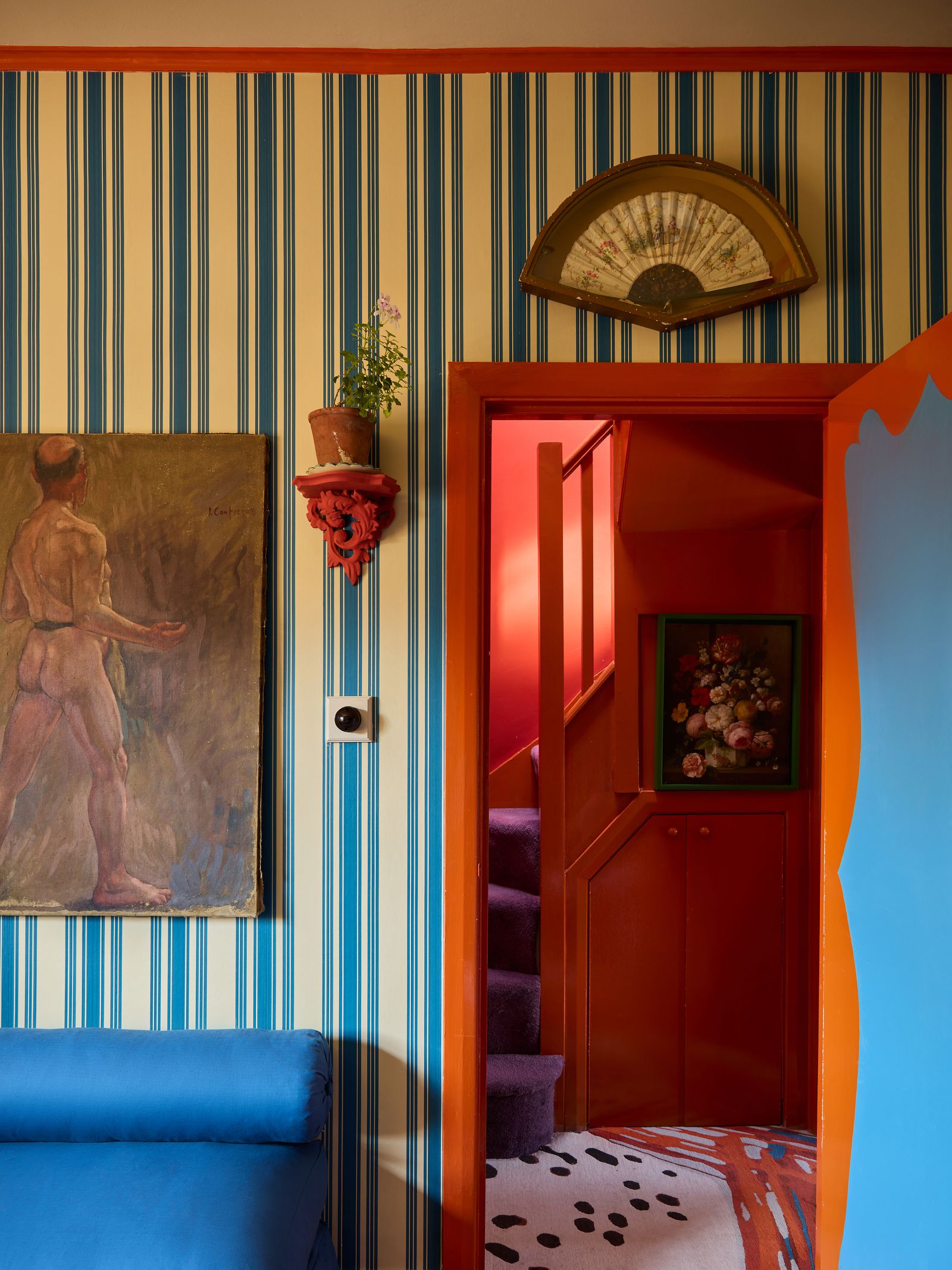 Image may contain Indoors Interior Design Adult Person Art Painting Architecture Building House and Housing