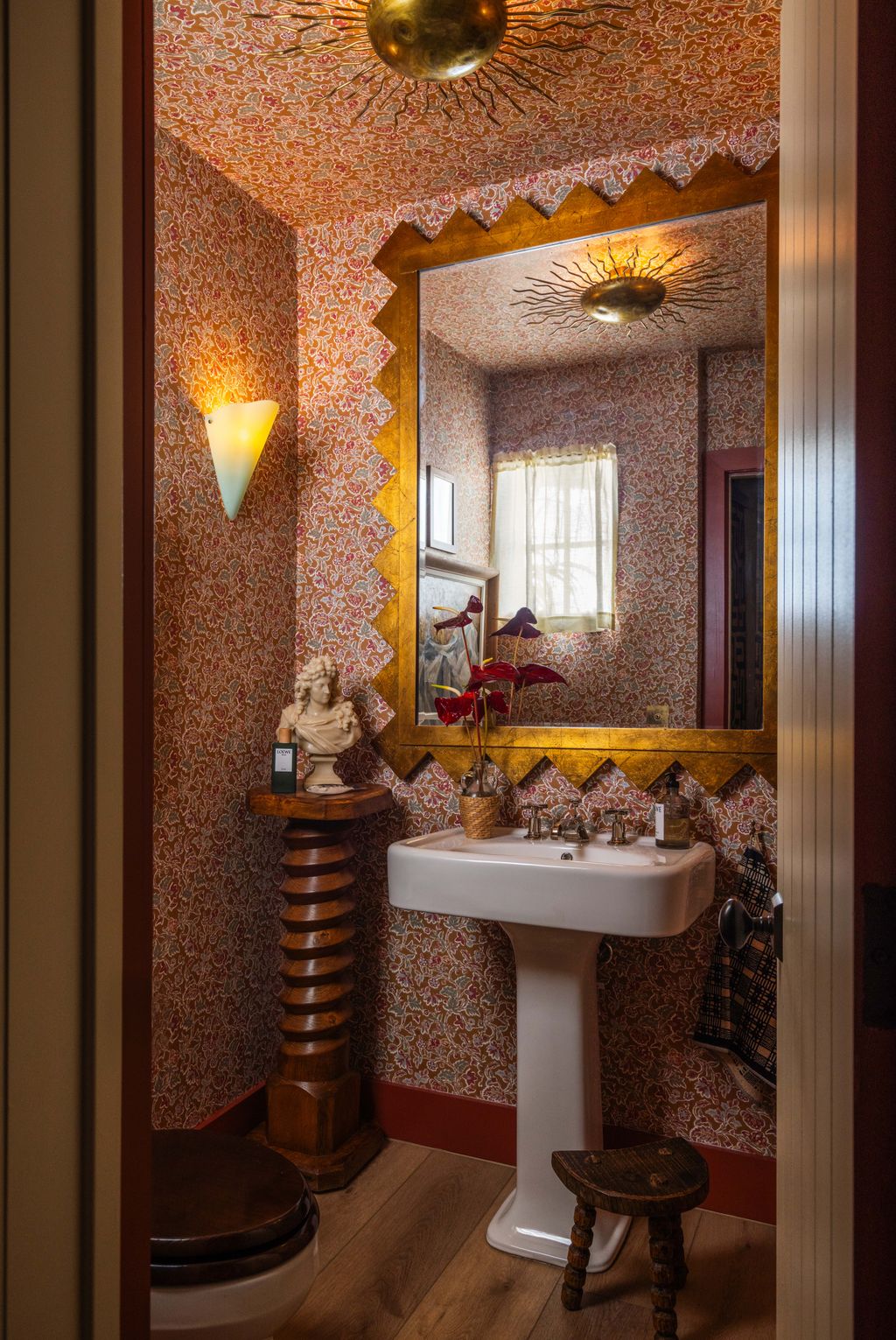 Image may contain Bertel Thorvaldsen Lamp Sink Sink Faucet Person Corner Indoors Interior Design and Accessories