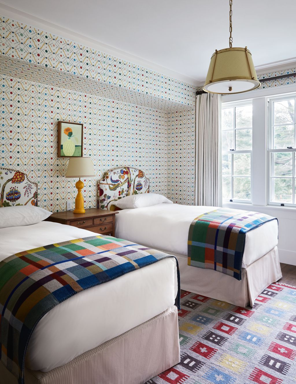 Image may contain Lamp Home Decor Bed Furniture Art Painting Bedroom Dorm Room Indoors Room and Interior Design