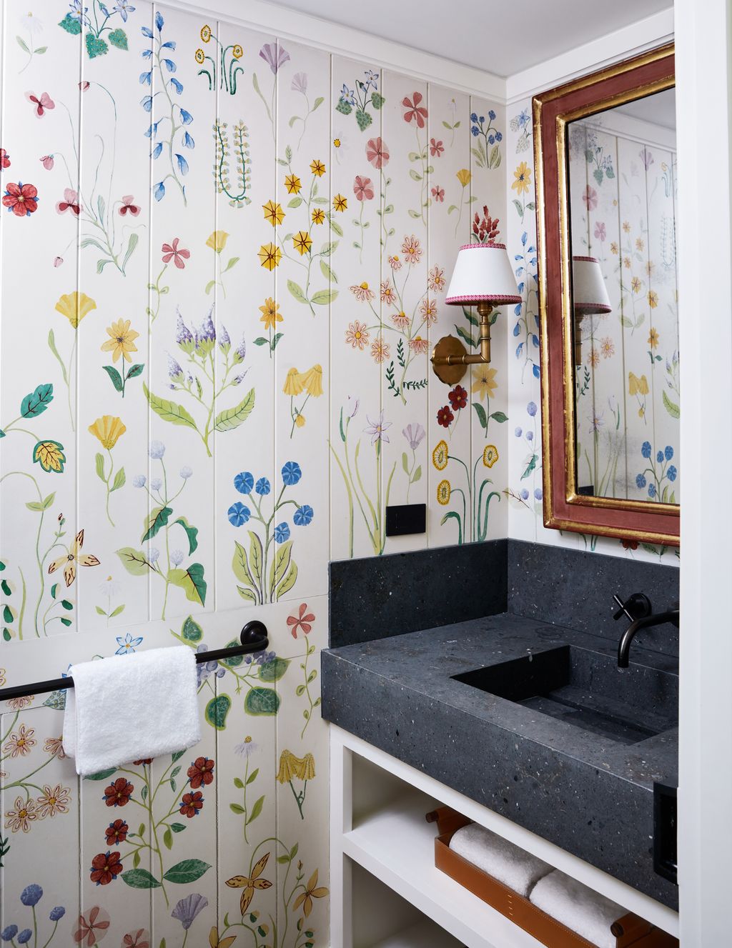 Image may contain Indoors Interior Design Lamp Sink and Sink Faucet