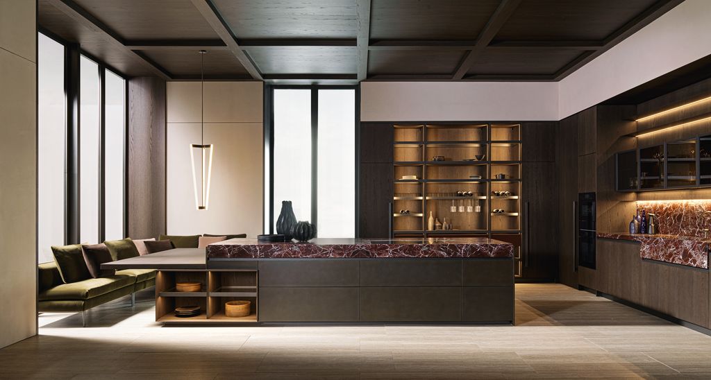 Image may contain Indoors Interior Design Lamp Furniture Architecture Building Living Room Room and Table