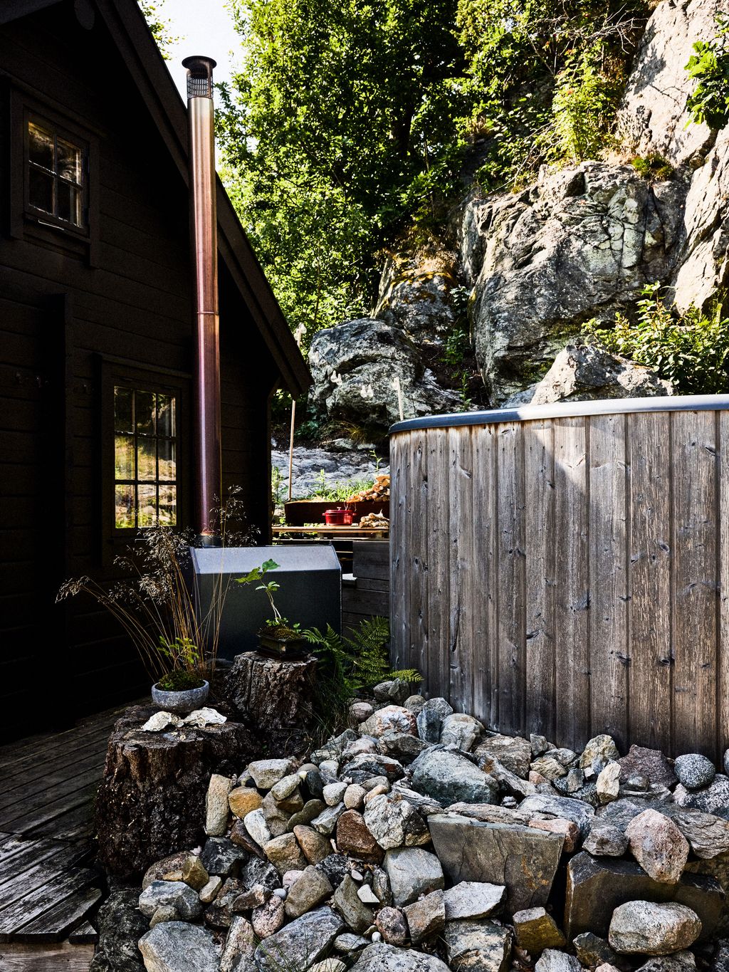 Image may contain Rubble Rock Backyard Nature Outdoors Yard Wood Plant Indoors Interior Design and Architecture