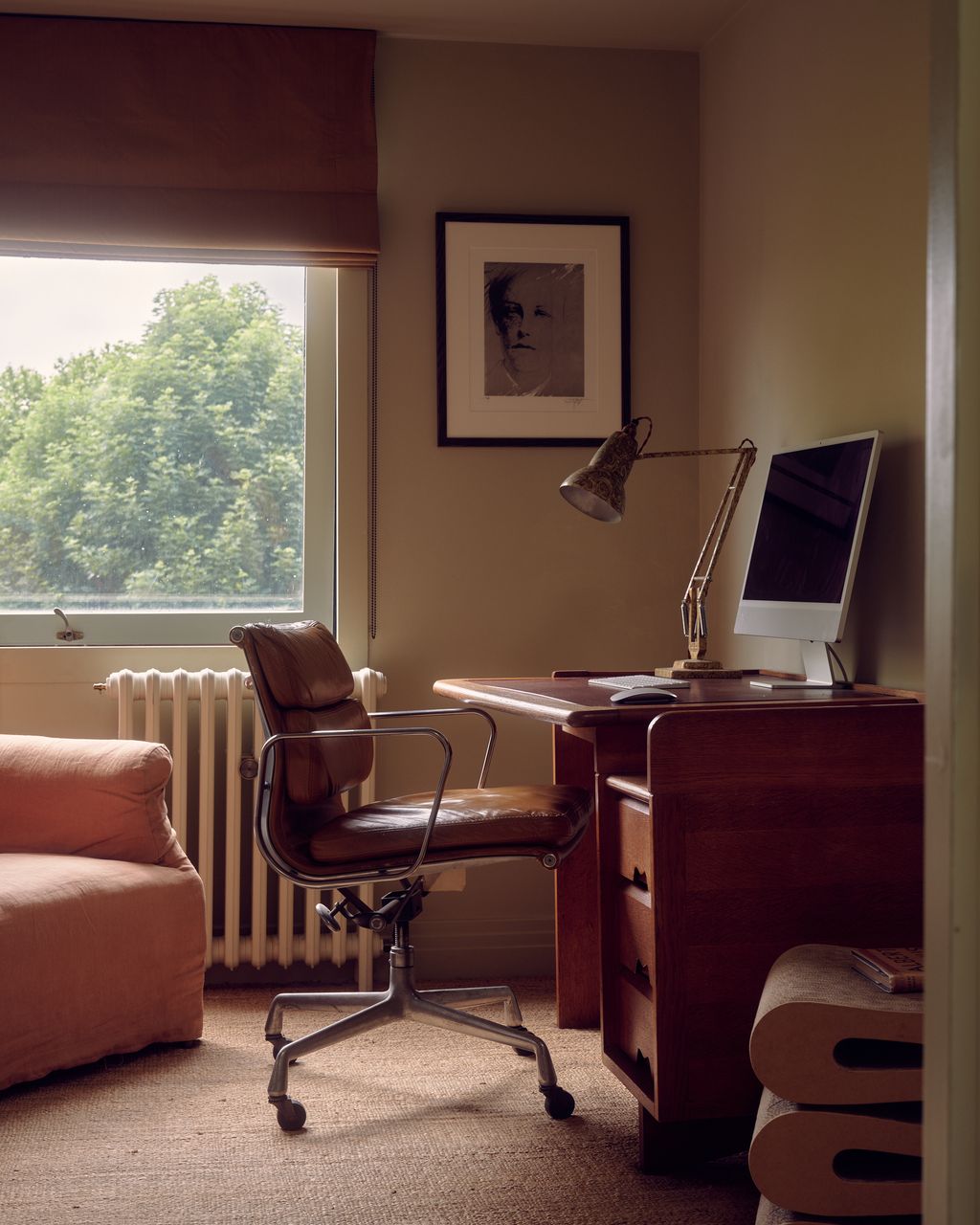 Image may contain Arthur Rimbaud Chair Furniture Lamp Art Painting Book Publication Indoors Adult Person and Desk