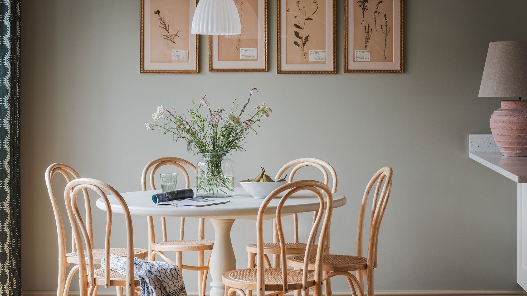 Image may contain: Architecture, Building, Dining Room, Dining Table, Furniture, Indoors, Room, Table, and Interior Design