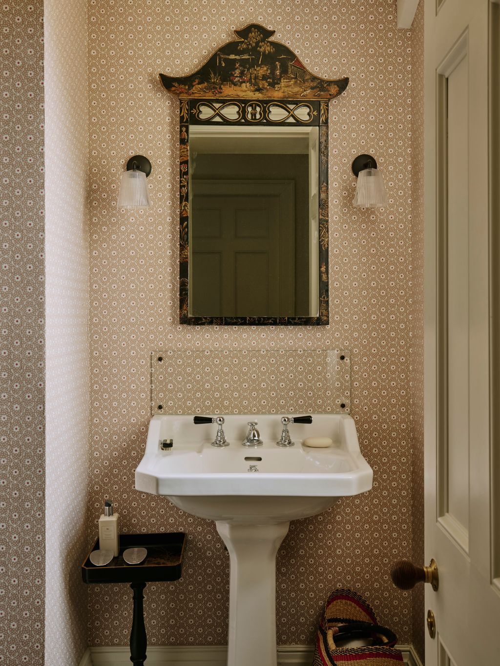 Image may contain Sink Sink Faucet Basin Accessories Bag Handbag and Lamp