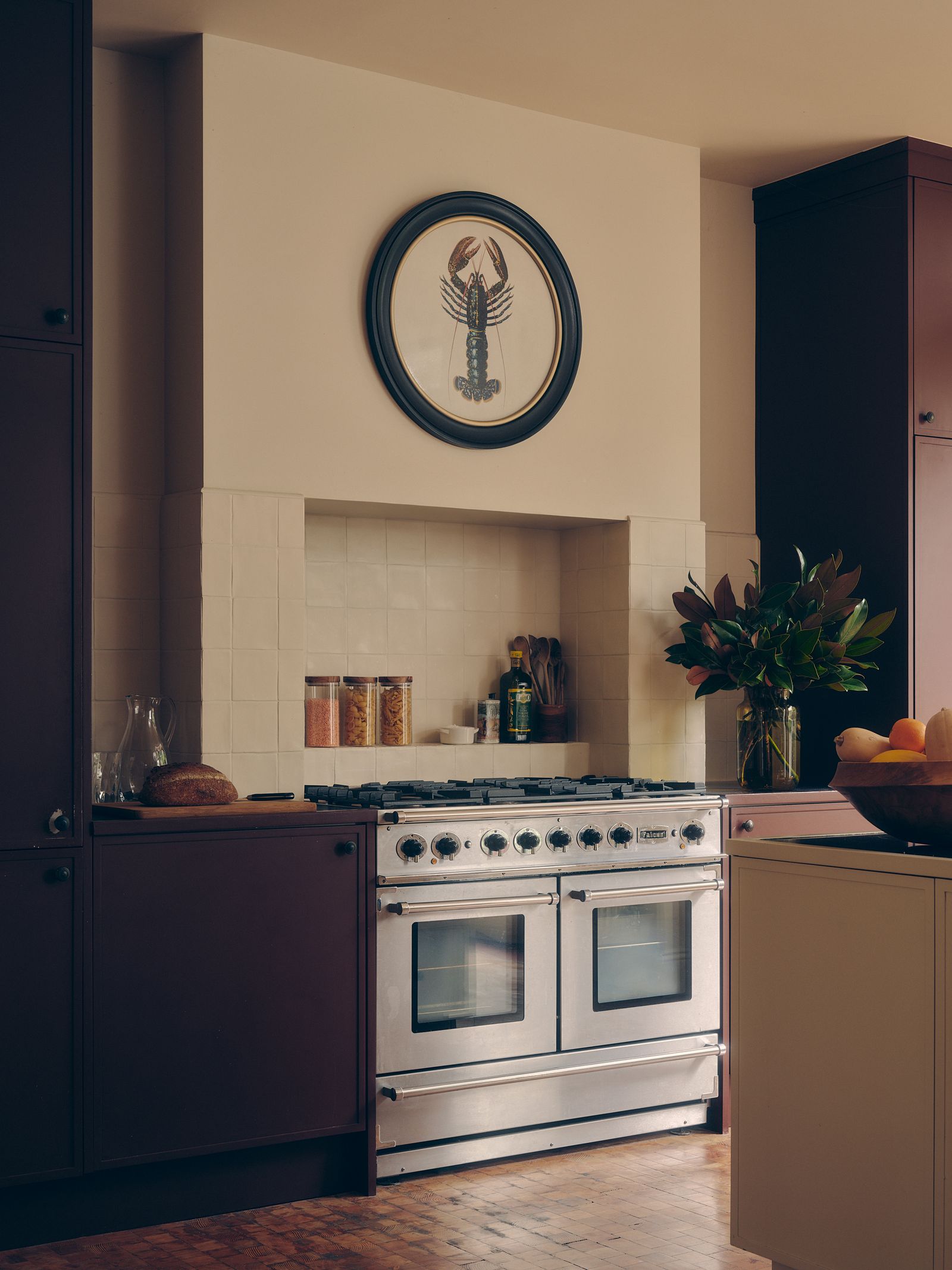 Image may contain Indoors Interior Design Kitchen Plant Bread Food Cooktop Art and Painting