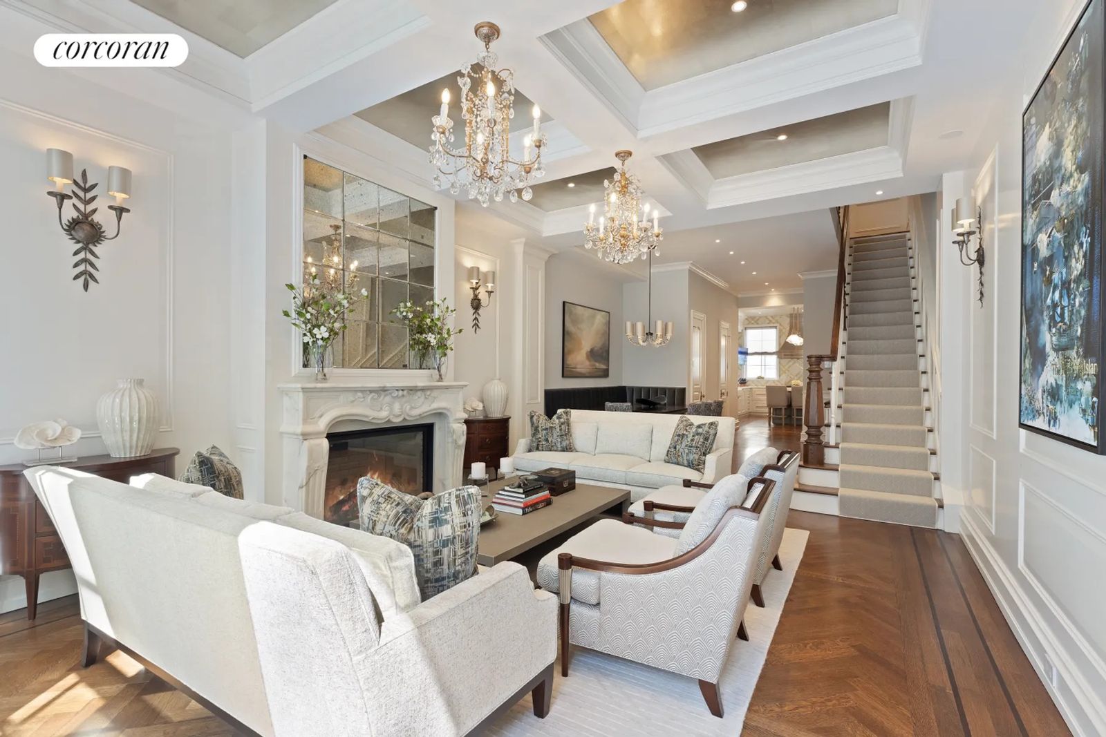 Image may contain Architecture Building Dining Room Dining Table Furniture Indoors Room Table and Living Room