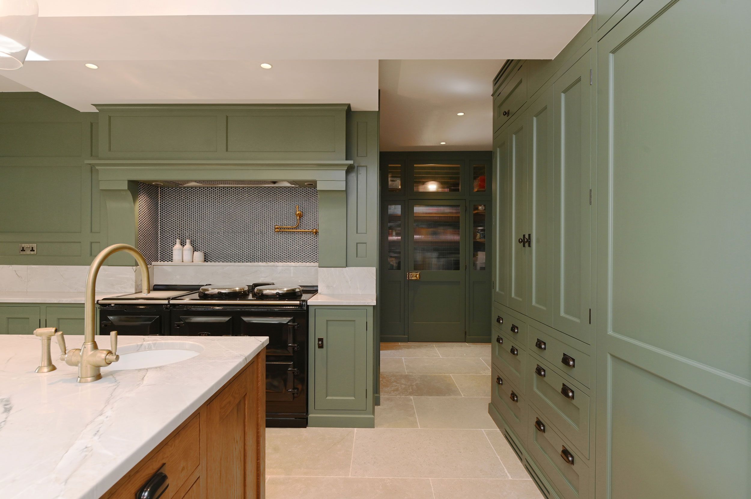 Image may contain: Indoors, Kitchen, Sink, Sink Faucet, and Interior Design