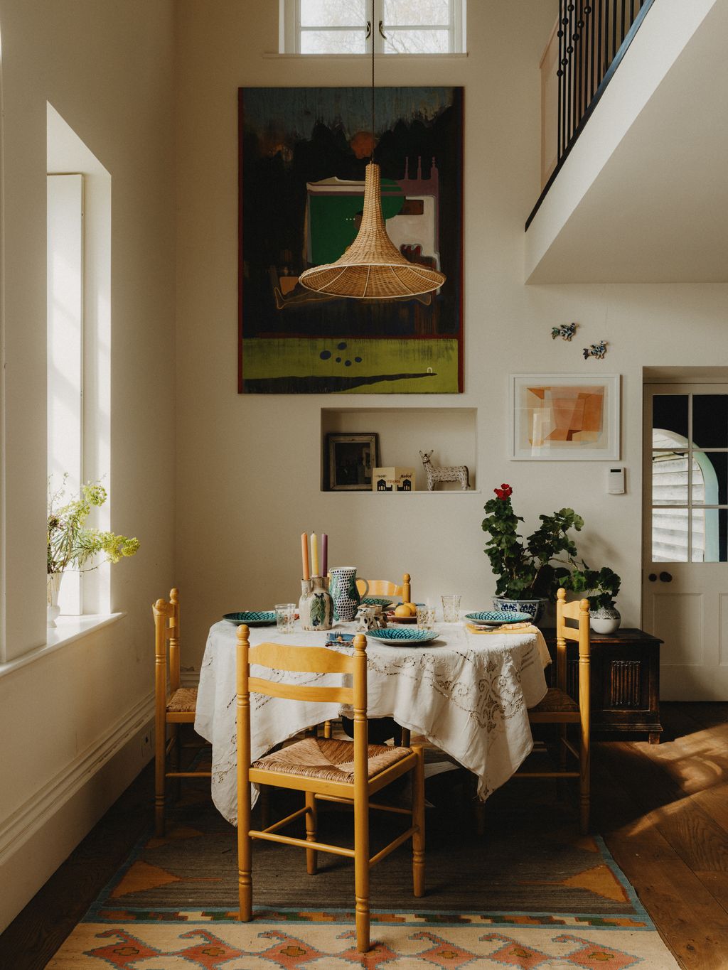 Image may contain Architecture Building Dining Room Dining Table Furniture Indoors Room Table Home Decor and Chair