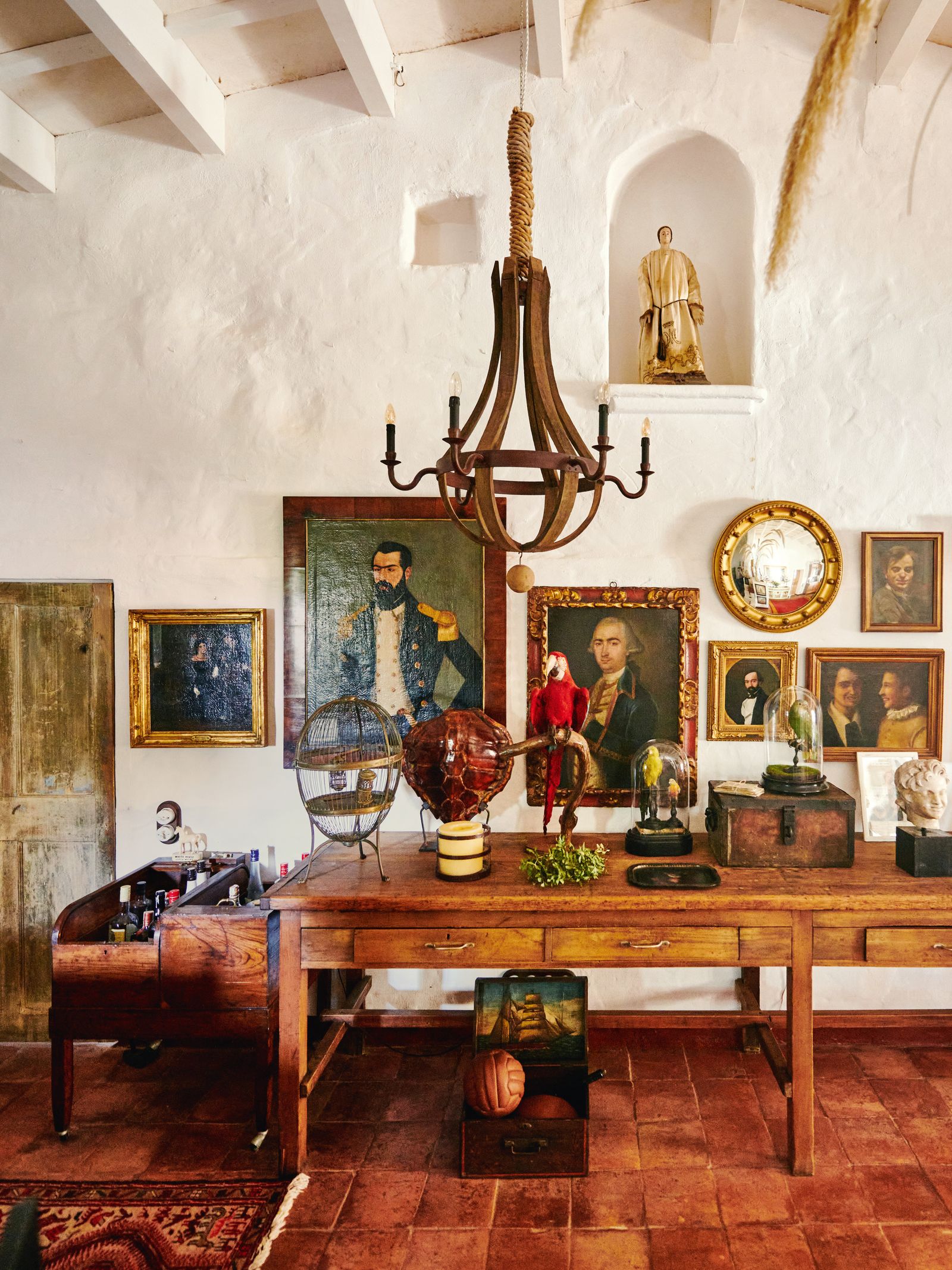 Image may contain Herman Willem Daendels Ion Neculce Lamp Art Painting Desk Furniture Table Person and Ball