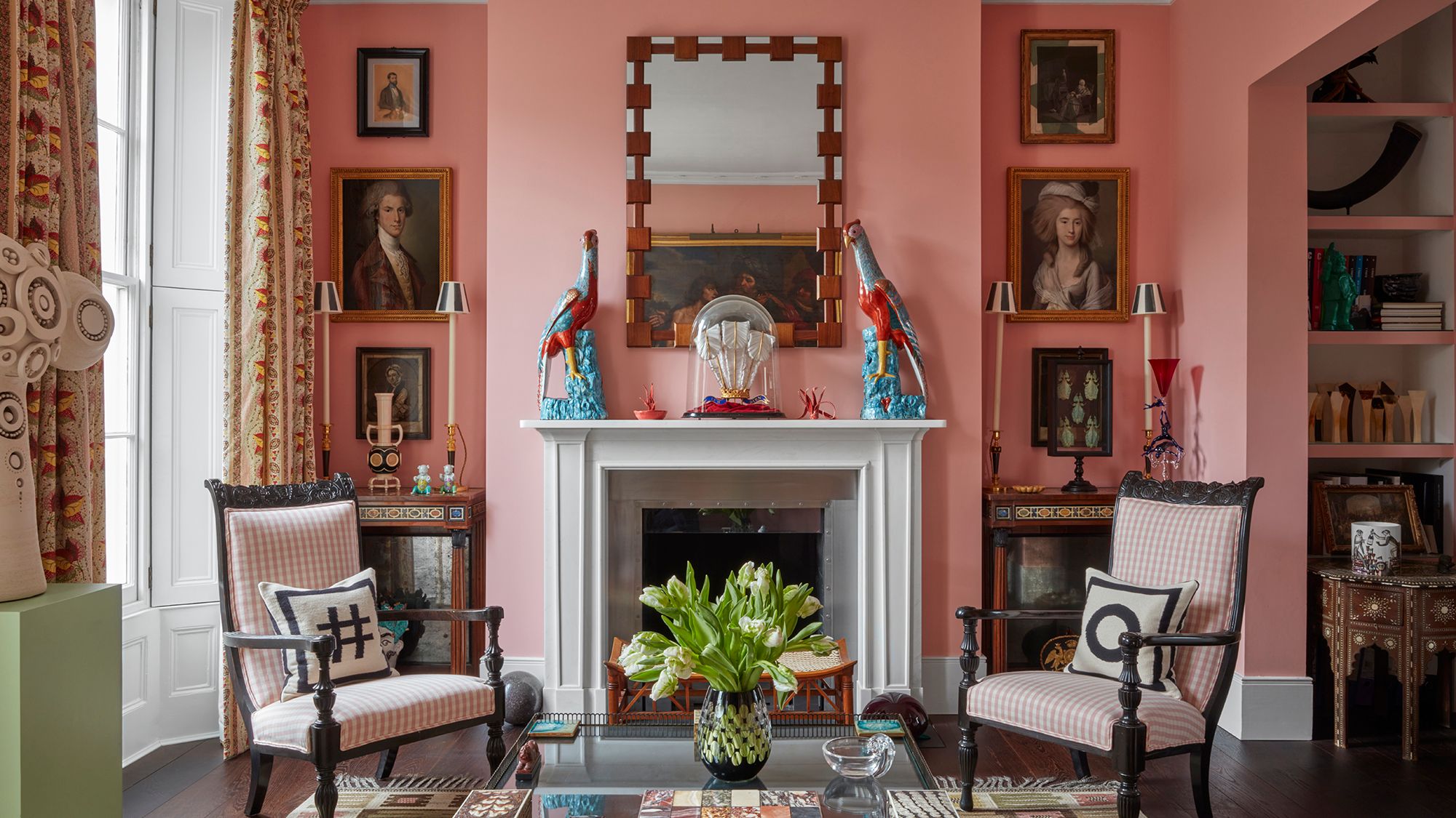 Image may contain: Georgiana Cavendish, Duchess of Devonshire, Home Decor, Chair, Furniture, Art, Painting, and Fireplace