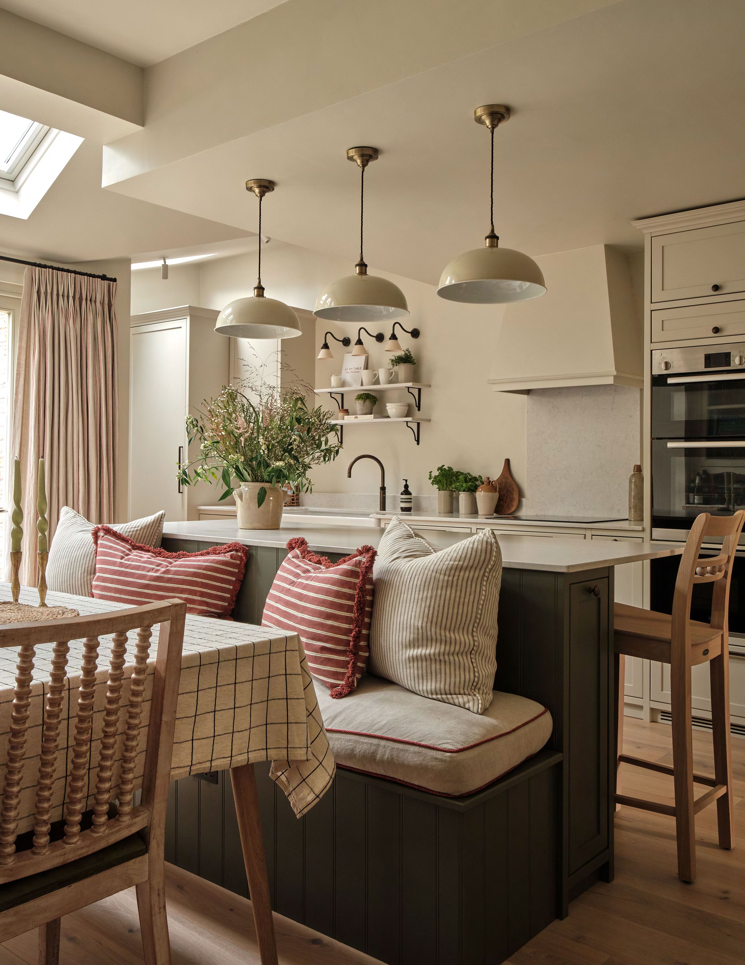 Image may contain: Home Decor, Cushion, Chair, Furniture, Sink, Sink Faucet, Lamp, Plant, Indoors, and Interior Design