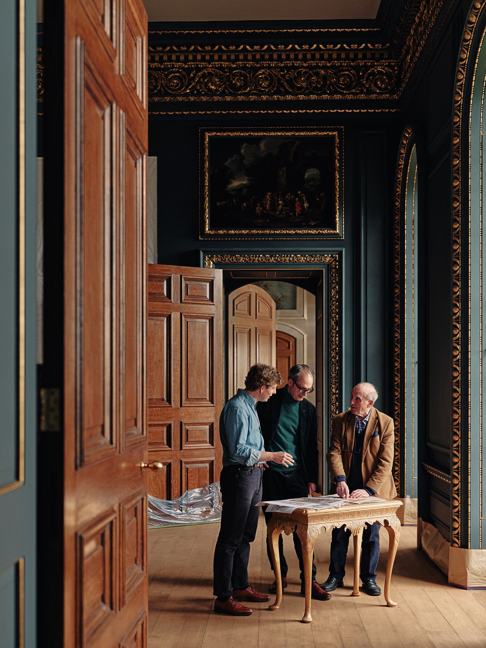 Image may contain Winfried Bönig Wood Indoors Interior Design Clothing Footwear Shoe Desk Furniture and Table