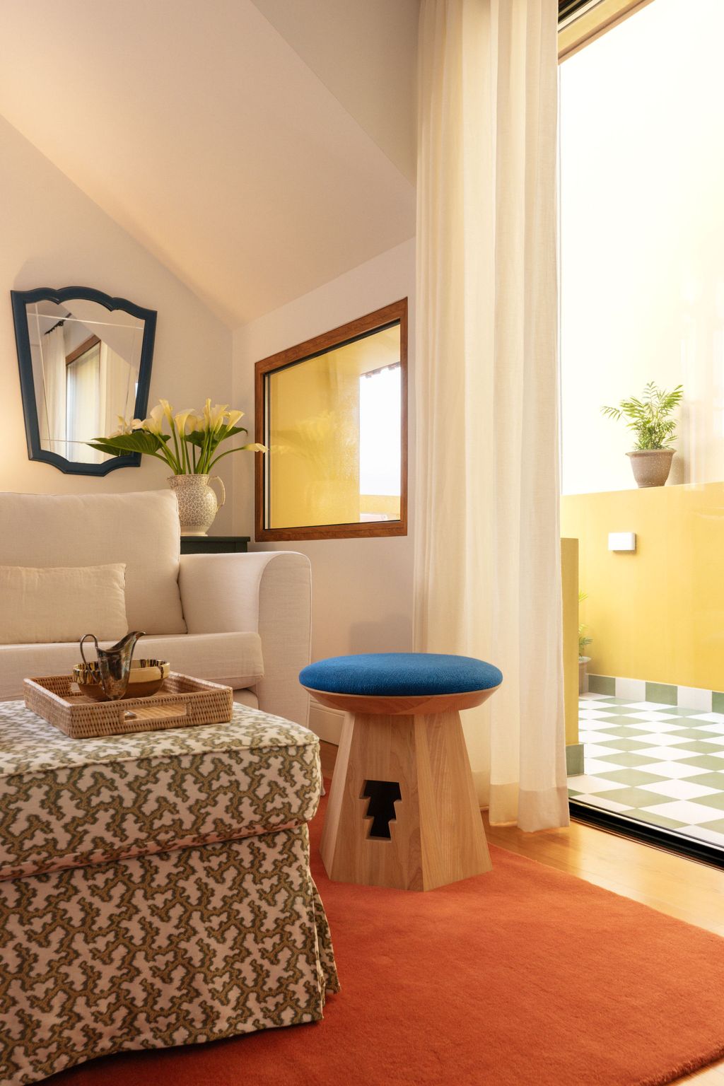 Image may contain Plant Home Decor Furniture Couch Cushion and Rug