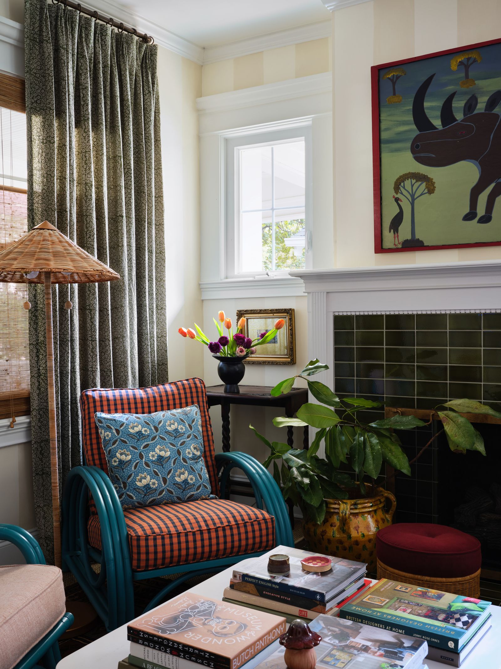 Image may contain Chair Furniture Architecture Building Indoors Living Room Room Plant Home Decor Art and Painting