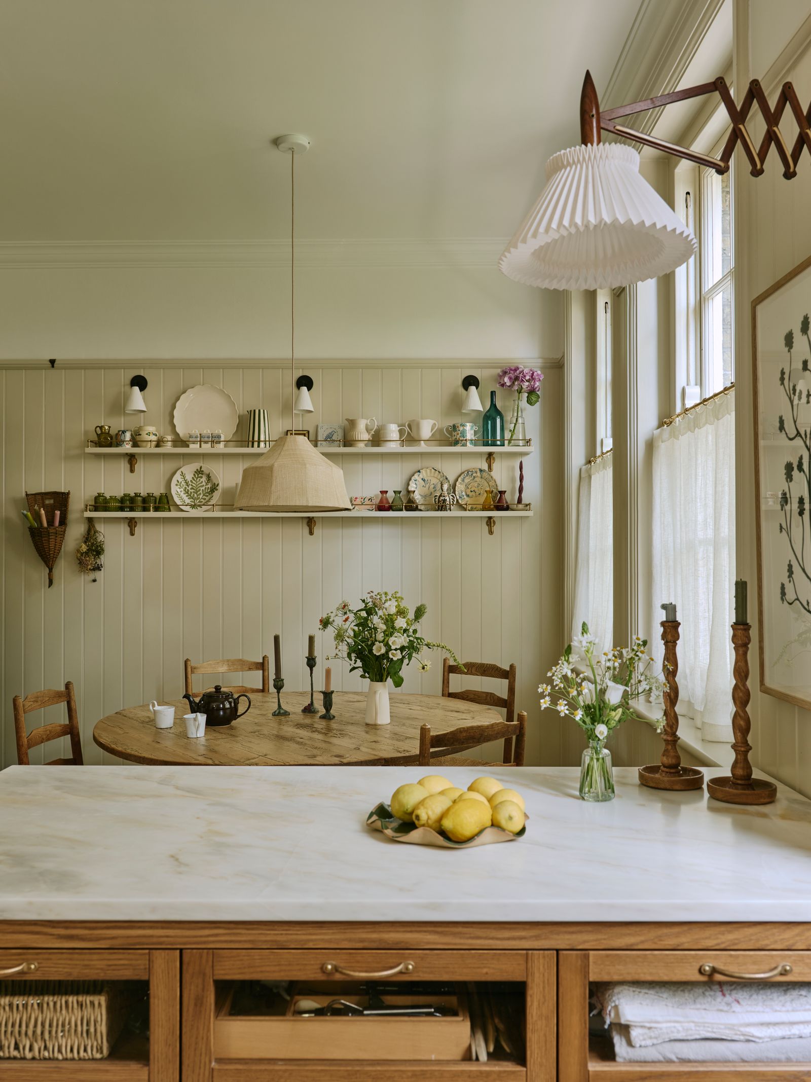 Image may contain Architecture Building Dining Room Dining Table Furniture Indoors Room Table and Interior Design