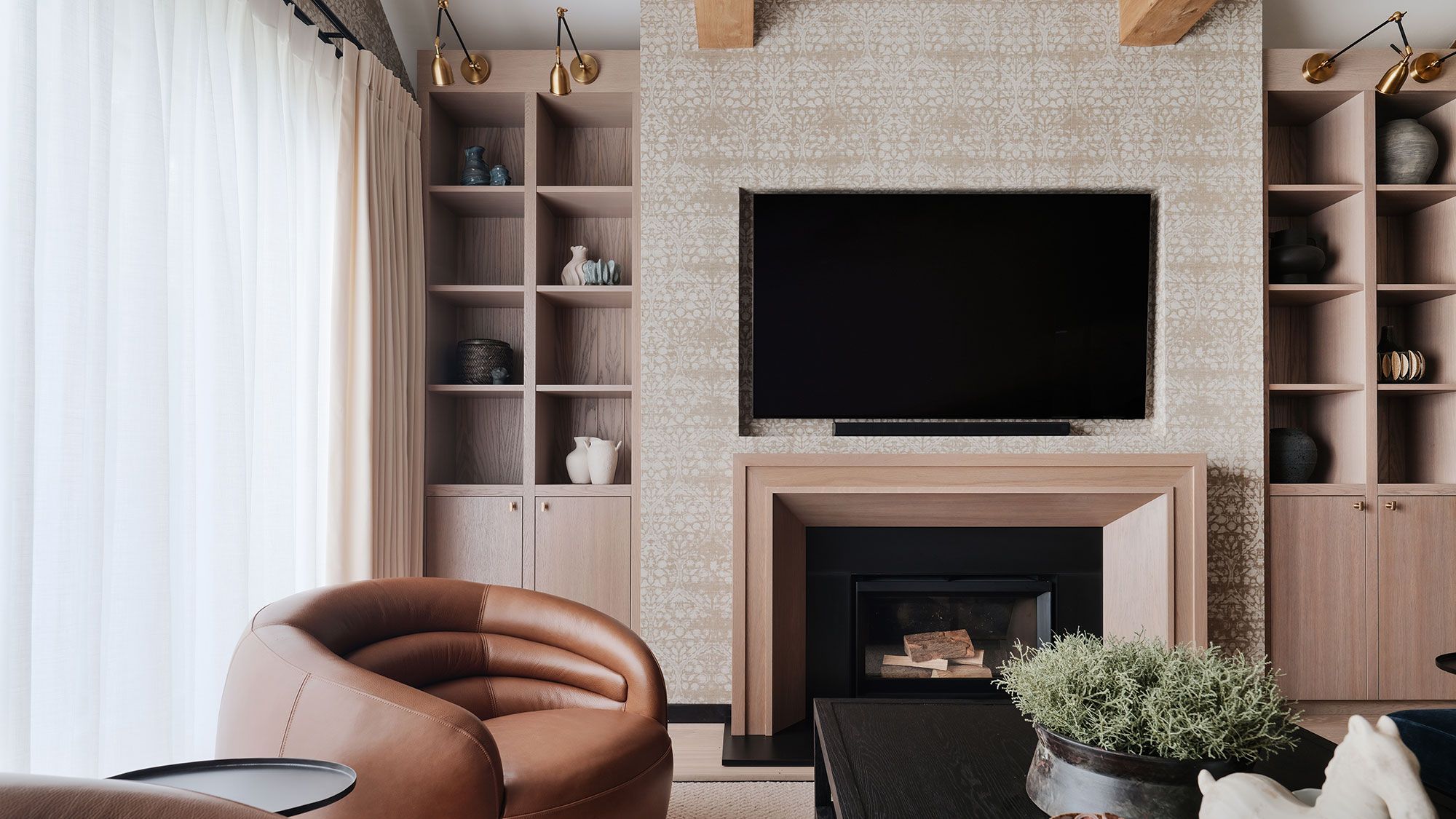 Image may contain: Indoors, Interior Design, Plant, Furniture, Architecture, Building, Living Room, and Room