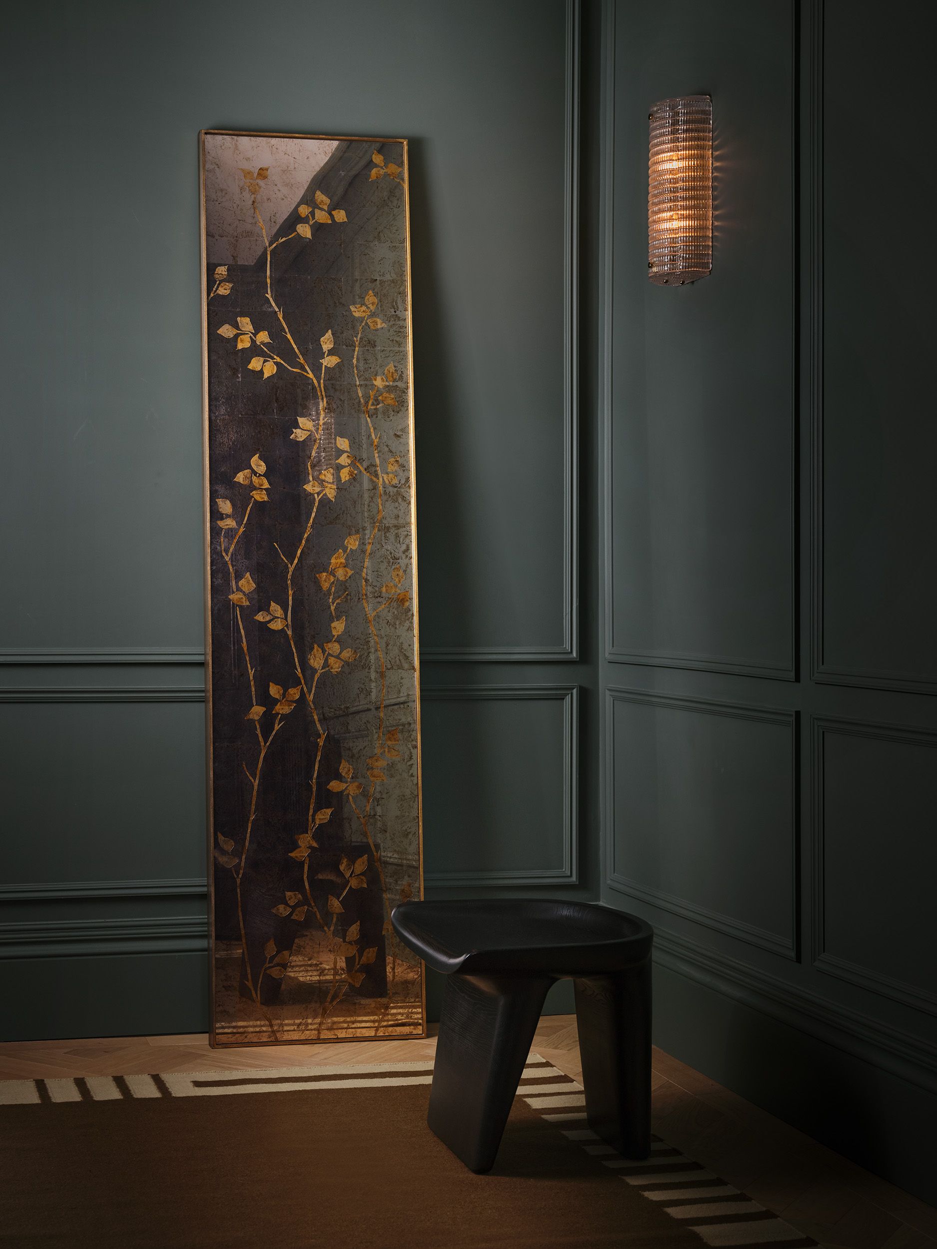 Image may contain: Indoors, Interior Design, Lamp, Home Decor, Rug, and Furniture