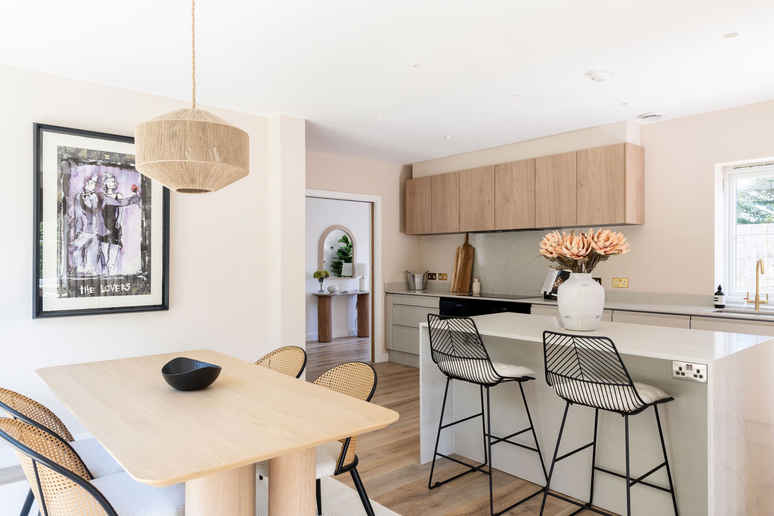 Image may contain: Architecture, Building, Dining Room, Dining Table, Furniture, Indoors, Room, Table, and Interior Design