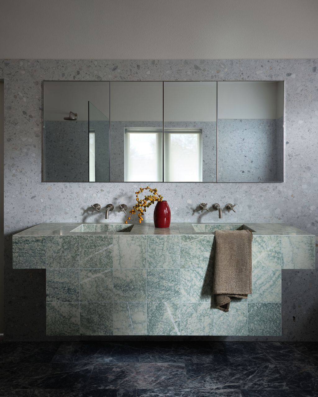 Image may contain Sink Indoors Interior Design and Sink Faucet