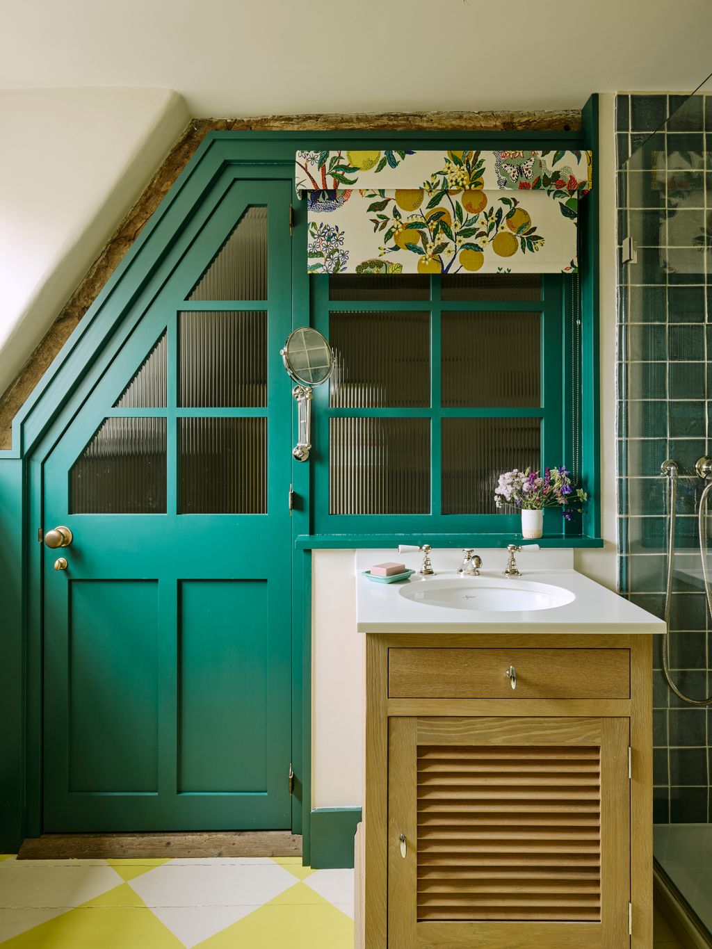 Image may contain Indoors Interior Design Sink Sink Faucet Corner and Home Decor