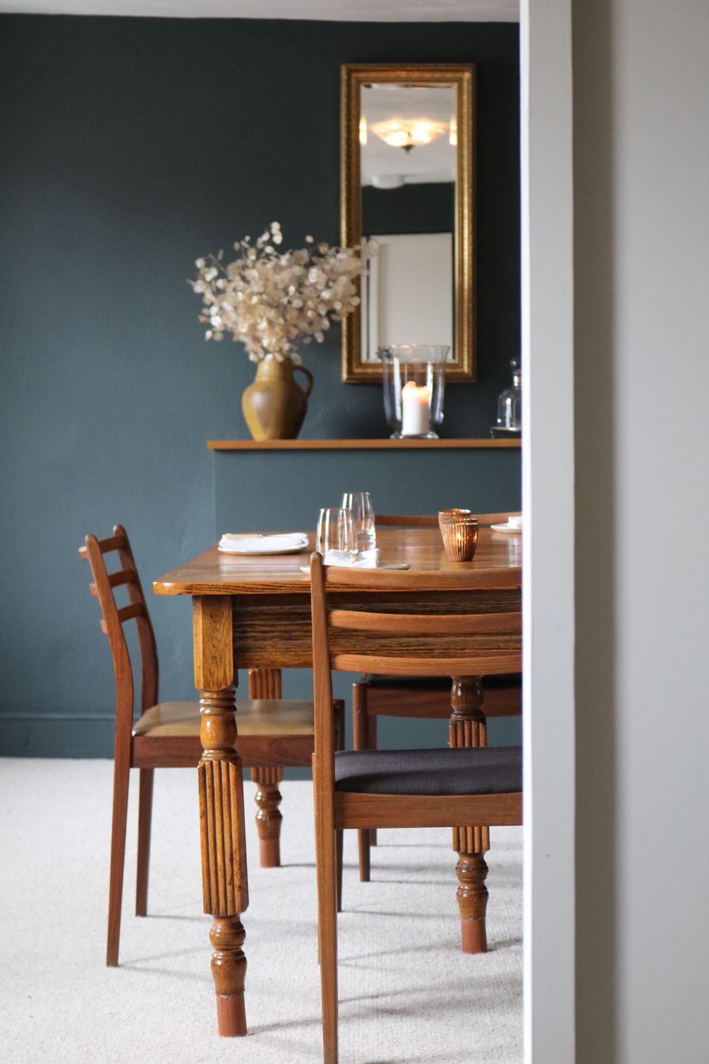 Image may contain Architecture Building Dining Room Dining Table Furniture Indoors Room Table and Interior Design