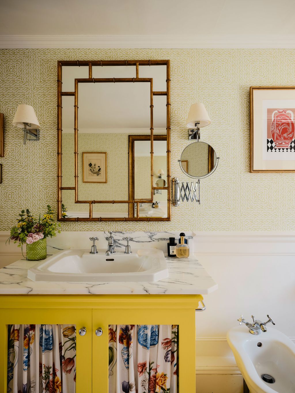 Image may contain Lamp Sink Sink Faucet Art and Painting