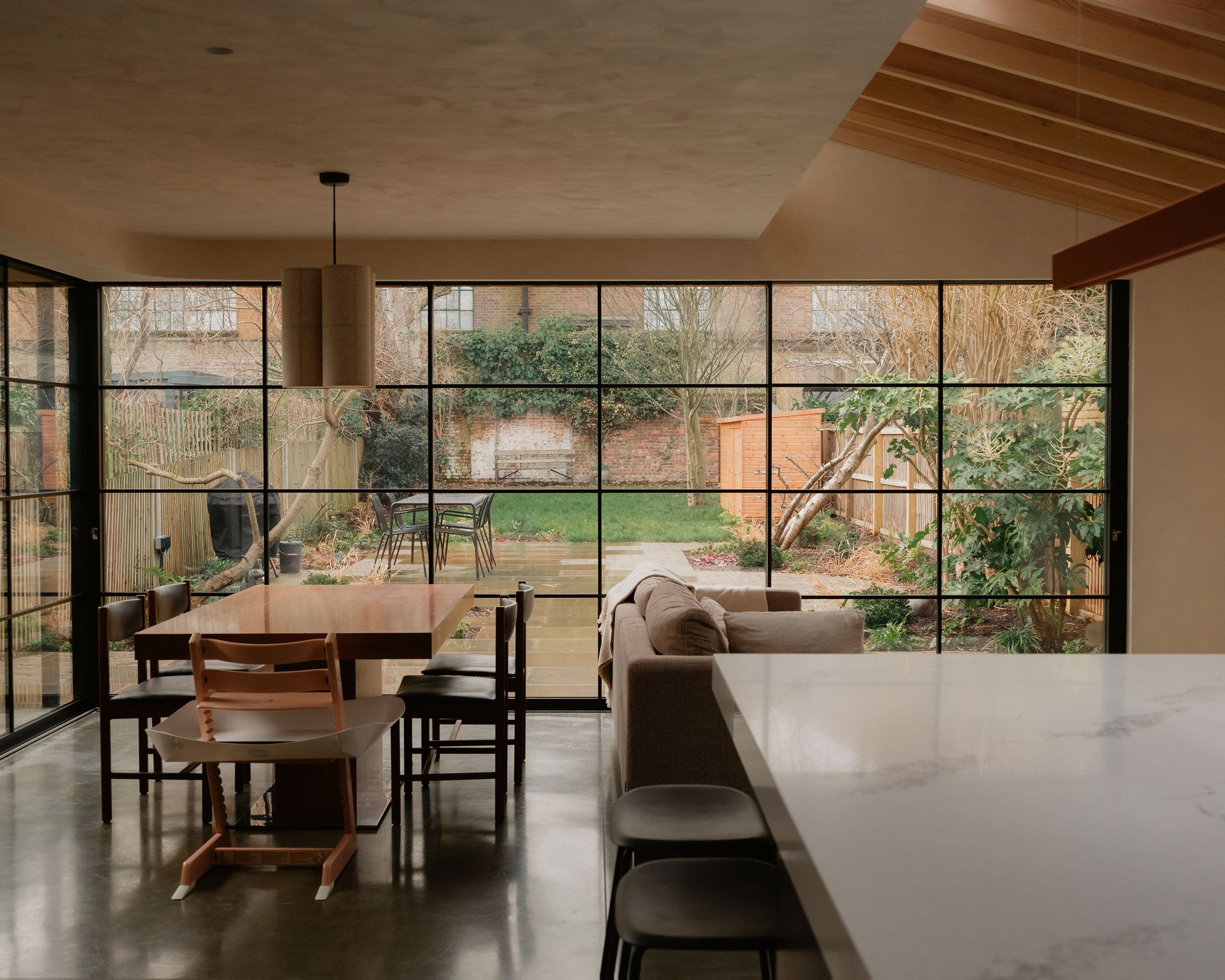 Image may contain: Indoors, Interior Design, Dining Table, Furniture, Table, Architecture, Building, Dining Room, and Room