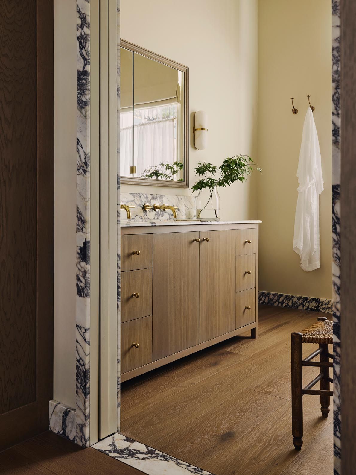 Image may contain: Indoors, Interior Design, Plant, Furniture, Sink, and Sink Faucet