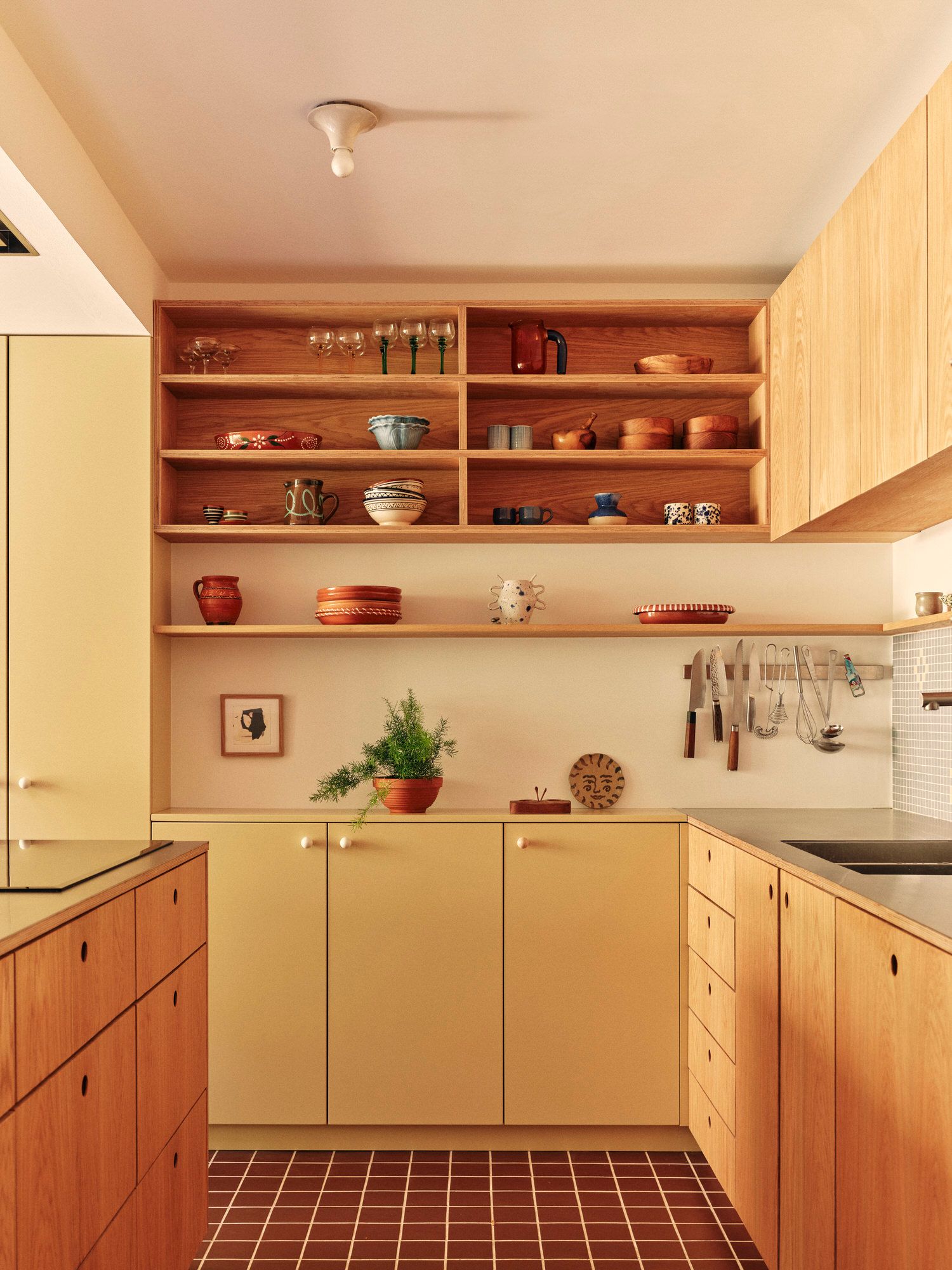 Image may contain Indoors Interior Design Plant Kitchen Lamp Art Painting Cup Shelf Sink Blade Knife and Weapon