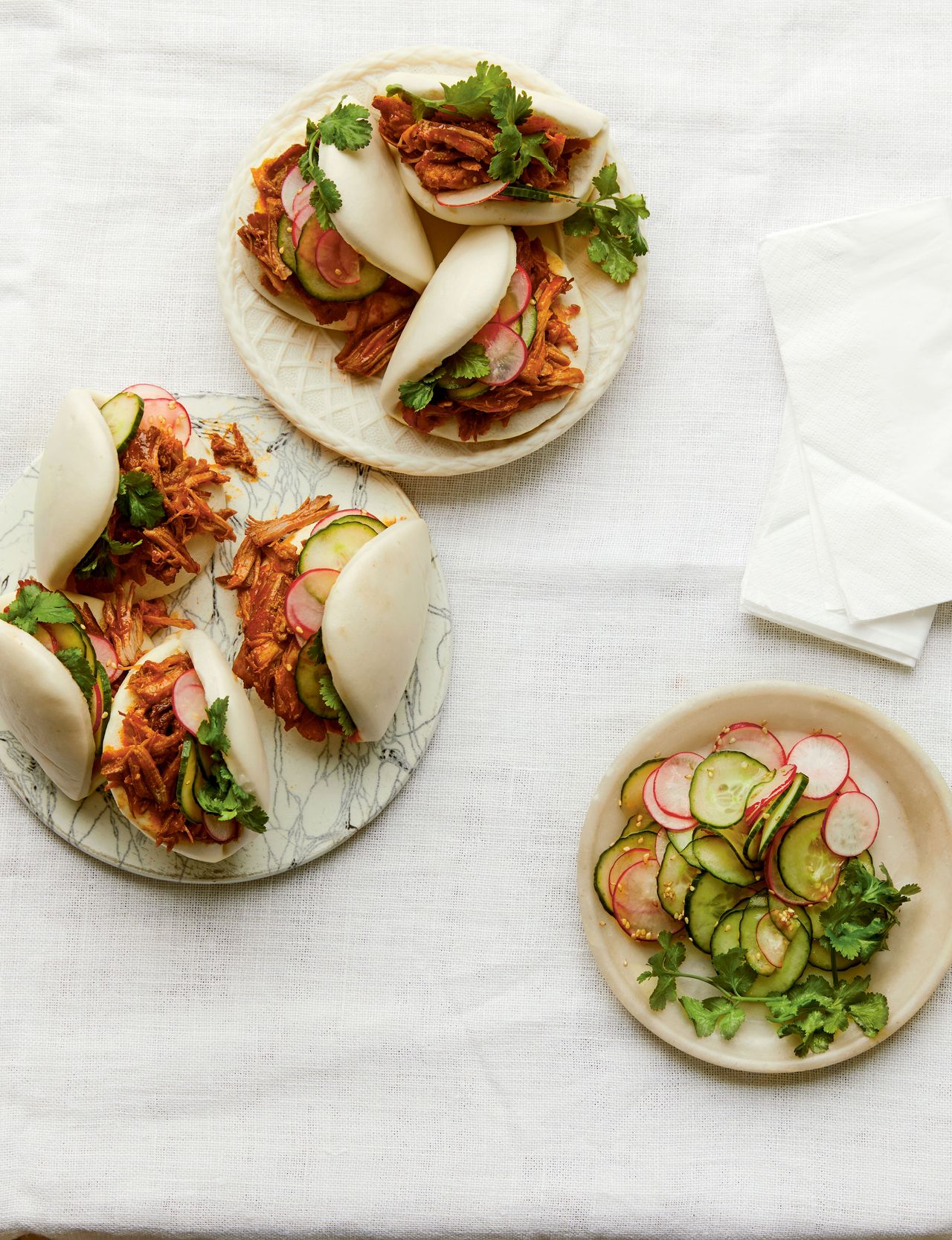 Spiced pork bao buns