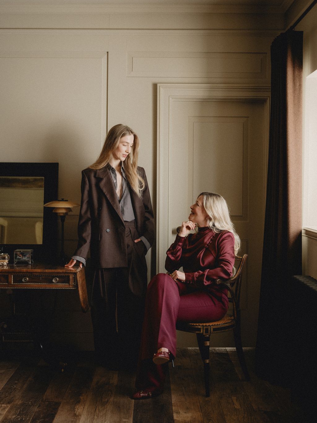 Gracy and Laura in the dining room.