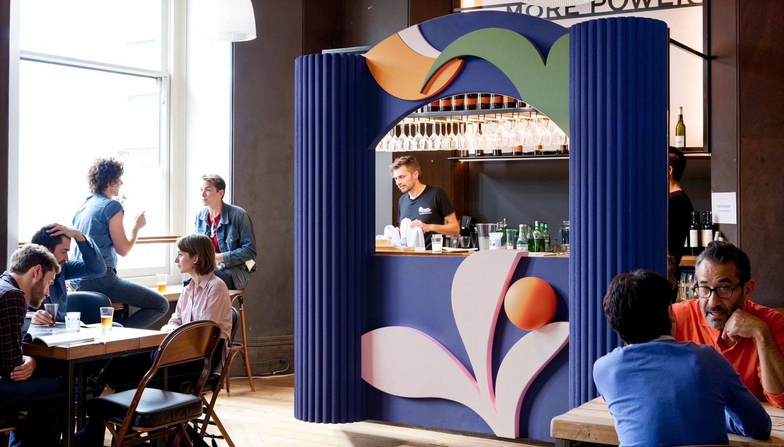 A bar designed by Lois O'Hara as part of House of ICON