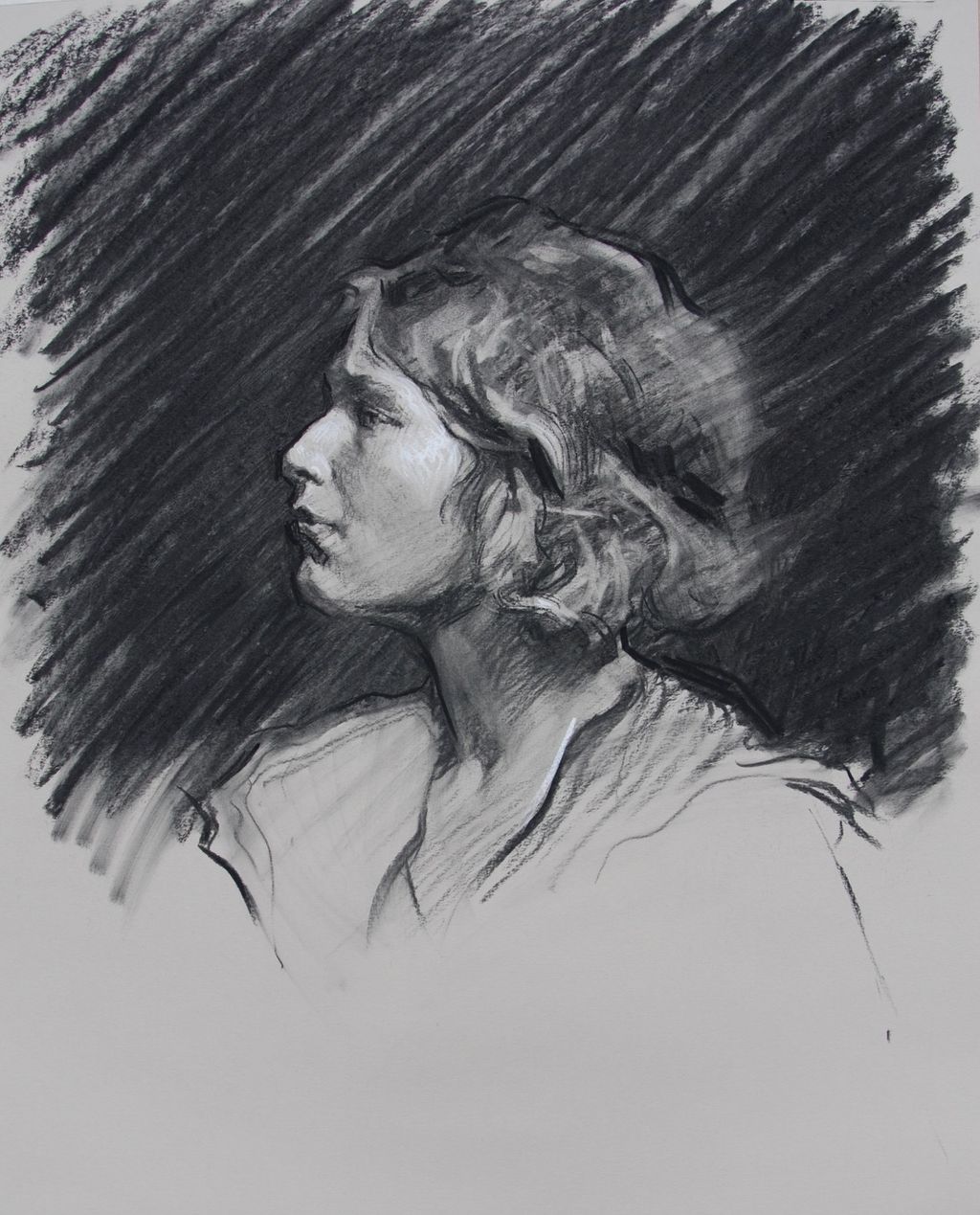Lucy Corbett trained at Charles H. Cecil Studios in Florence which teaches the same French Academy method of portraiture...