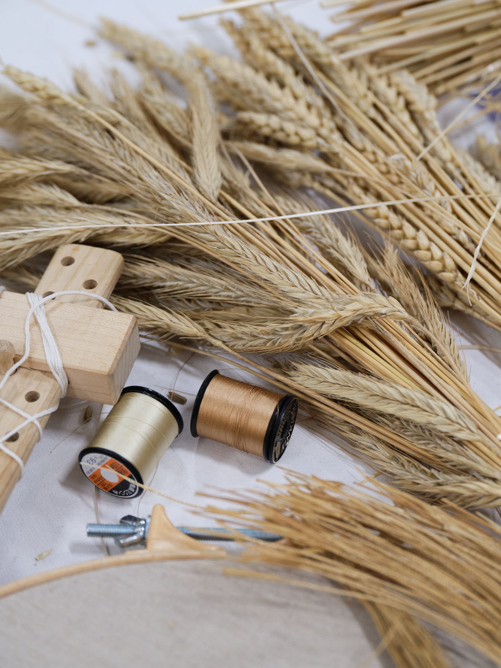 Metalthread embroiderer Hanny Newton has been experiment with straw for the past three years