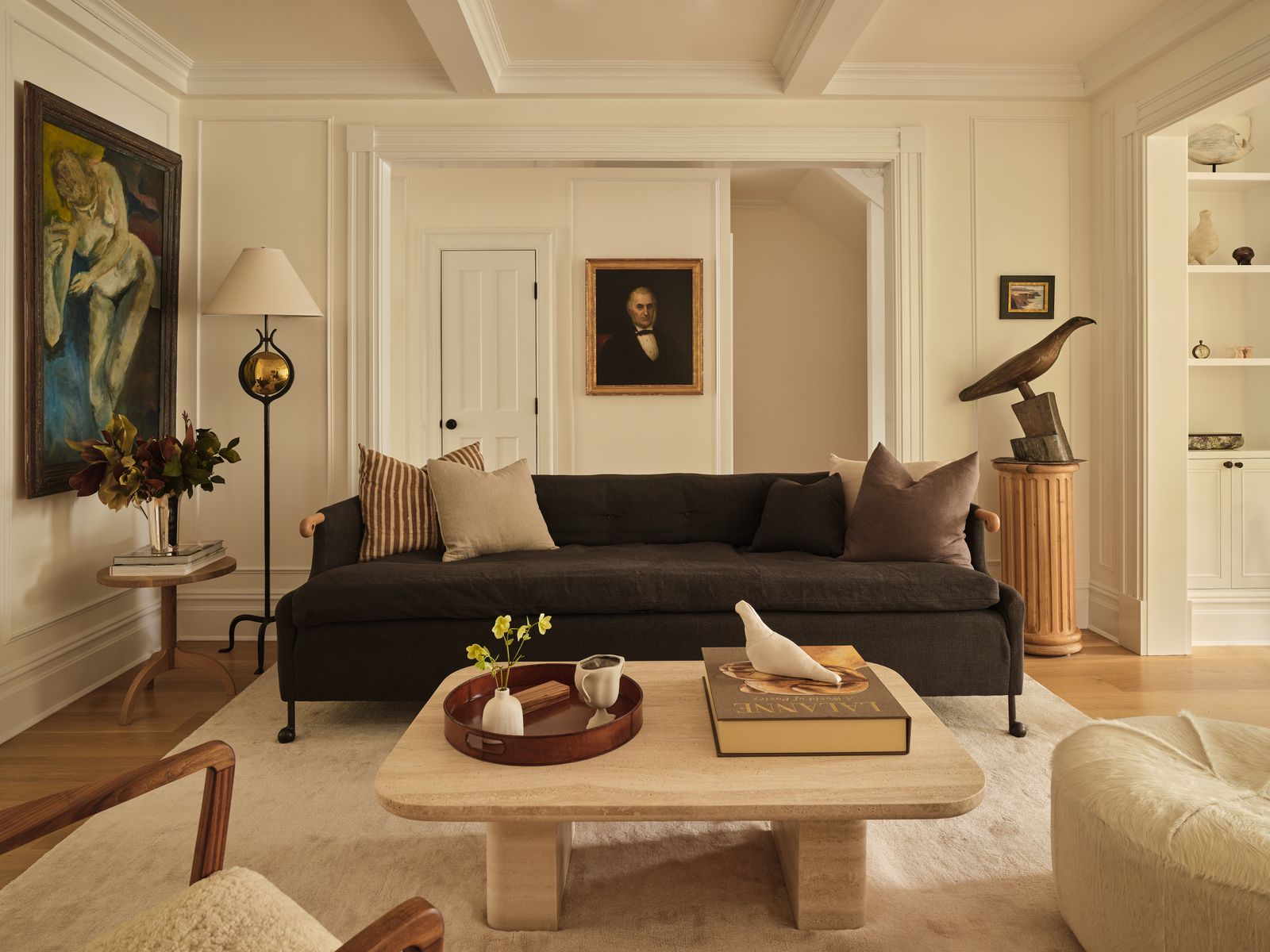 An early 1800s captain's house on Long Island with layered warm interiors by Saffron Case