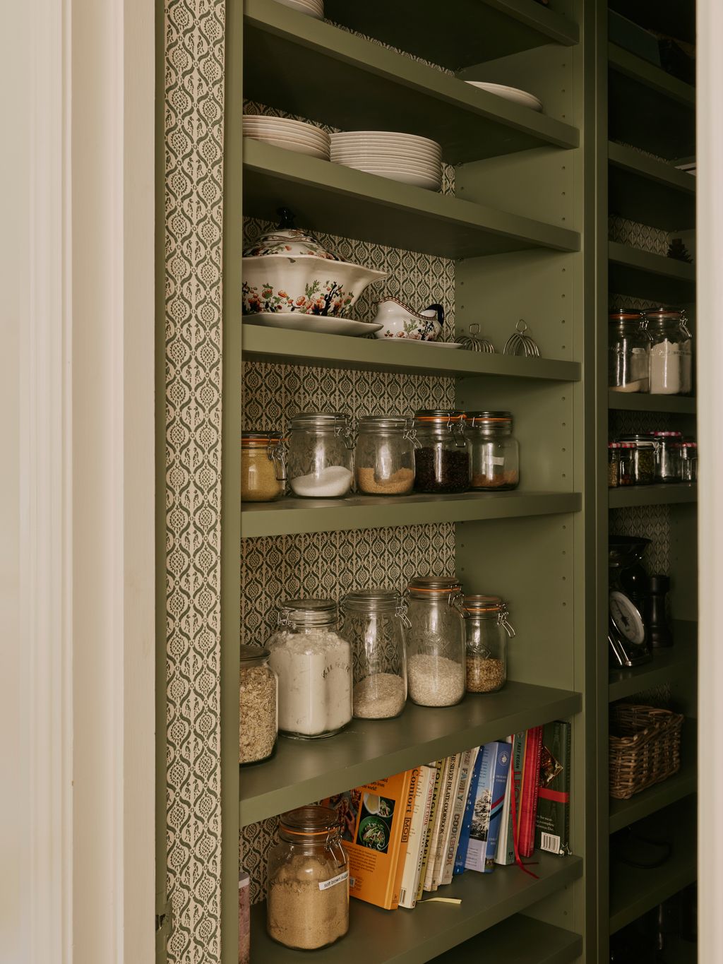 We love the idea of bringing interesting colour and pattern into your larder or pantry which Lucy Cunningham has done in...