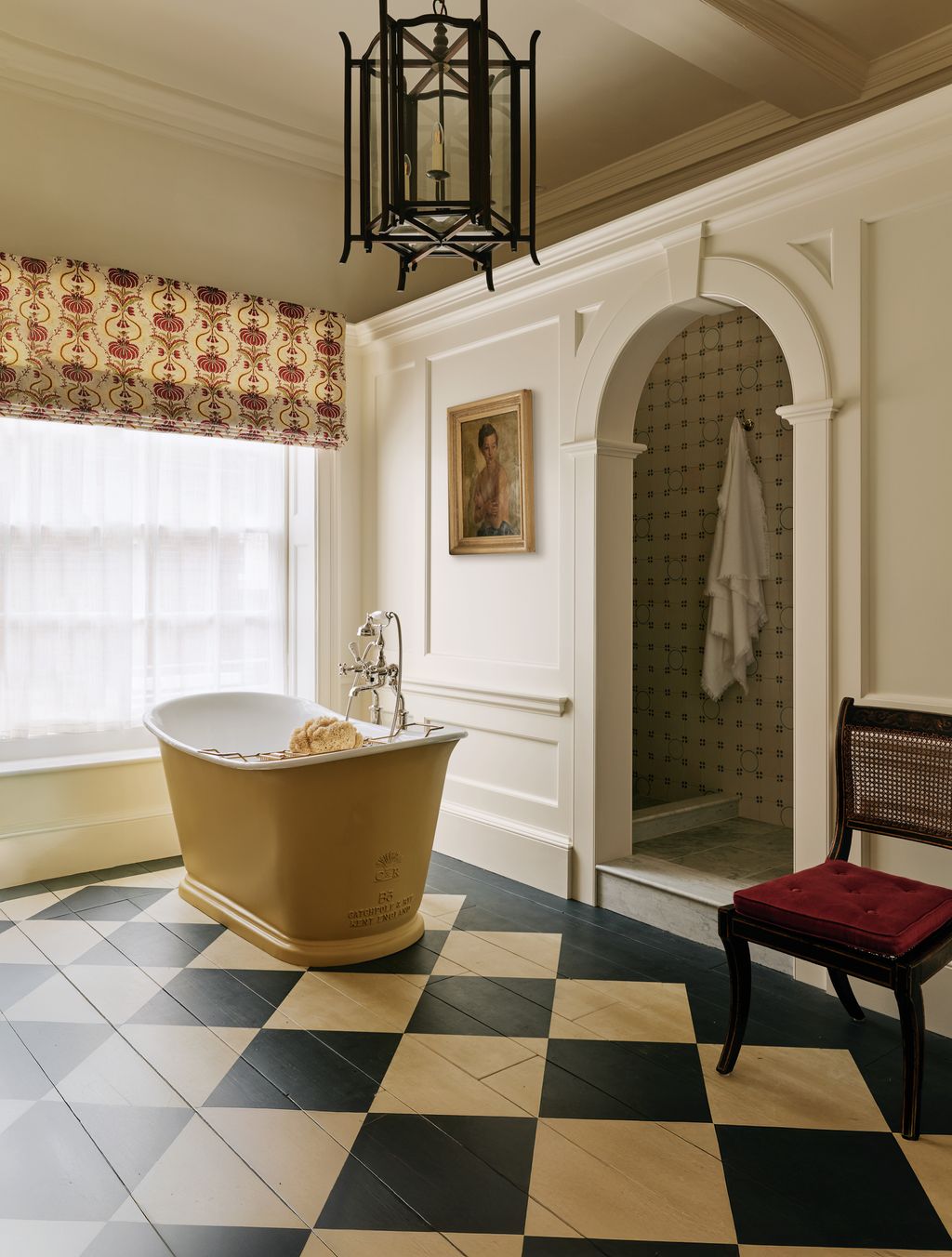 Incorporating a walkin shower in a traditional country bathroom can be tricky  you don't want anything jarringly modern....