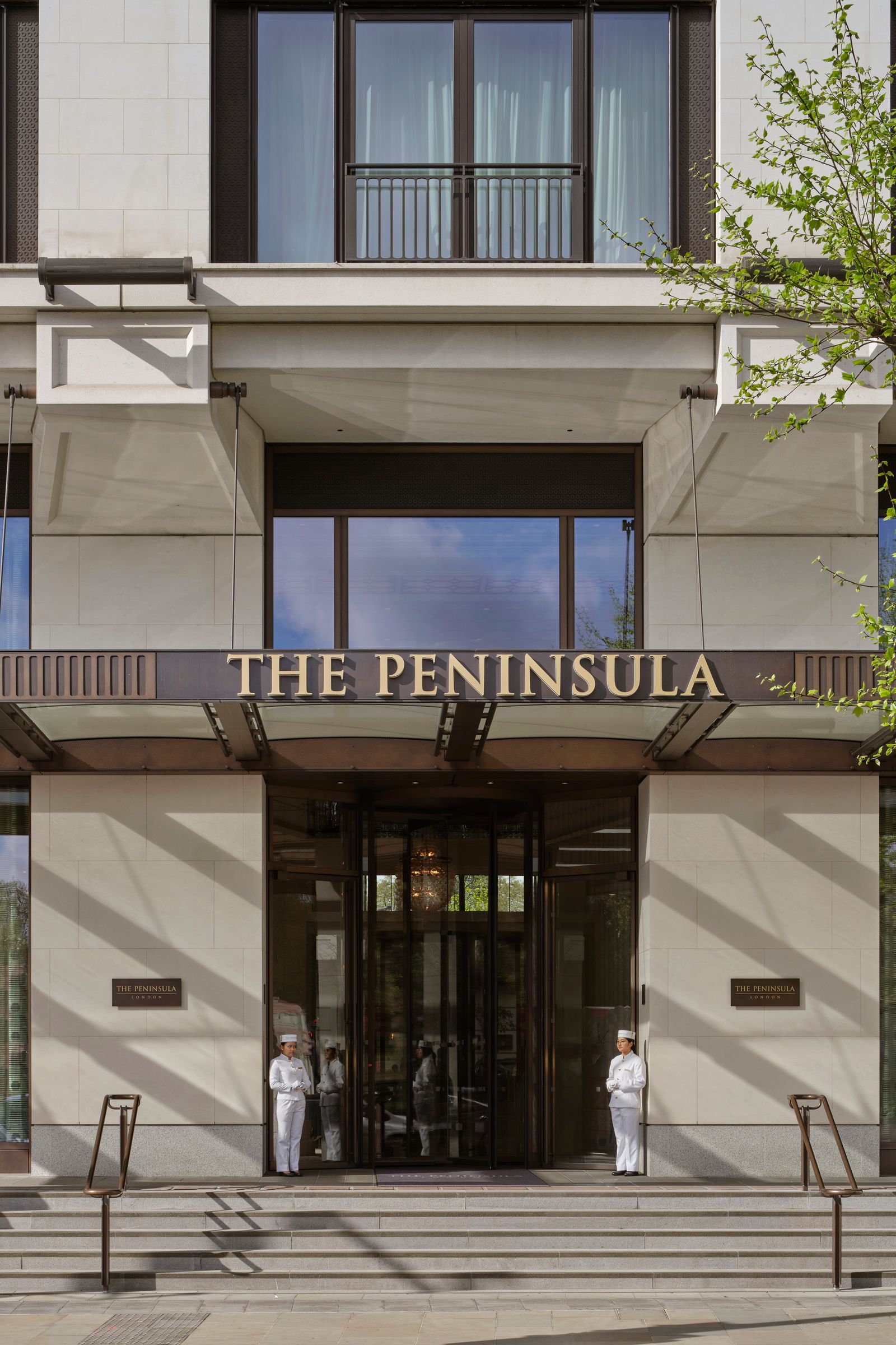 The entrance of The Peninsula London