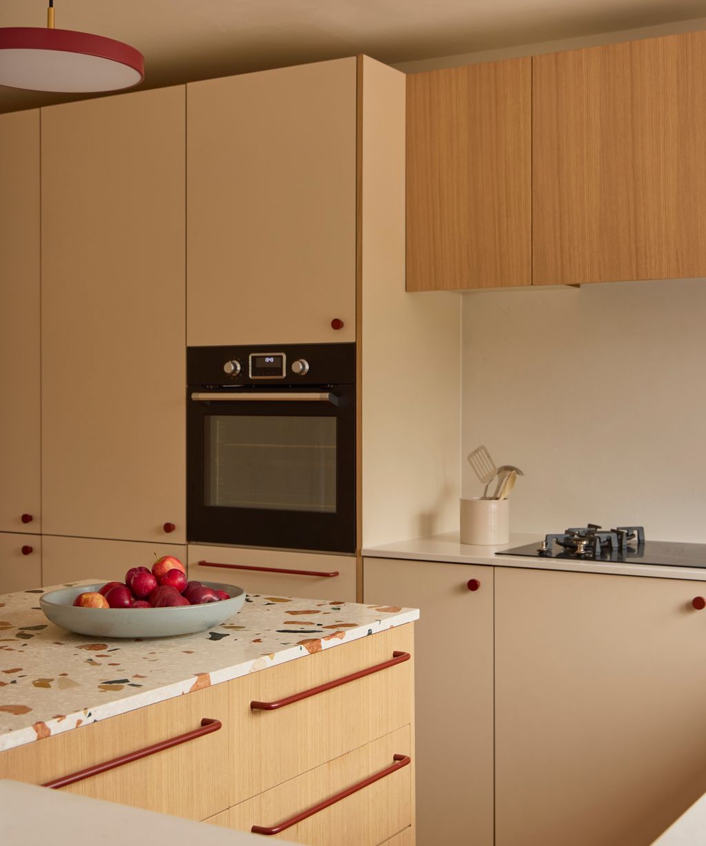 HØLTE bespoke kitchens kasawoo cabinetry doors custom hardware colourful worktop