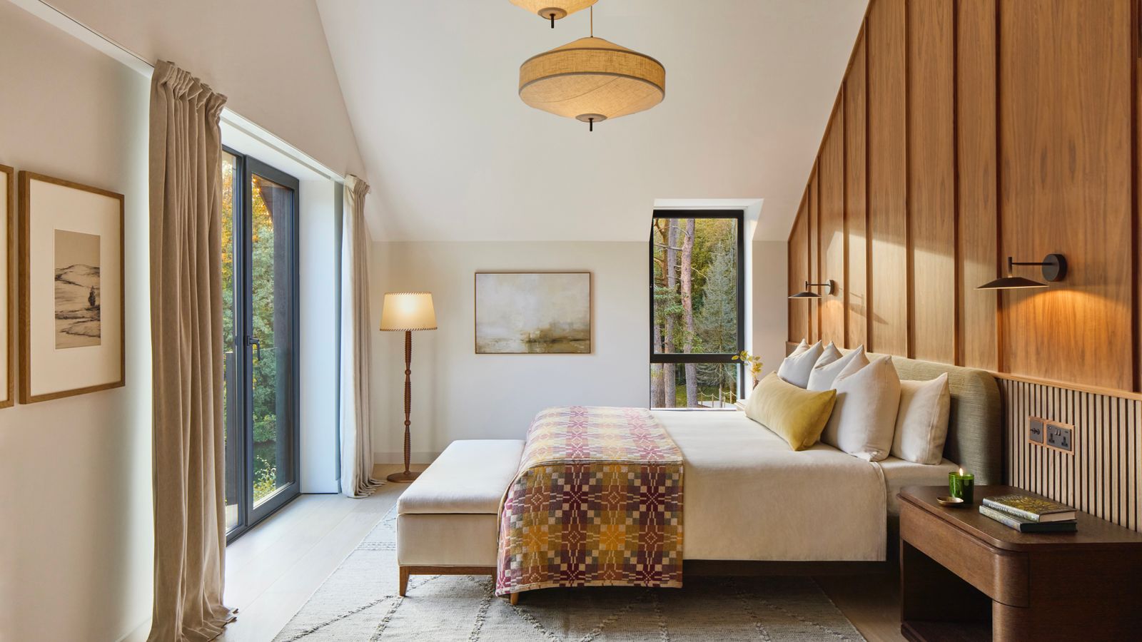 The house has five spacious bedrooms.