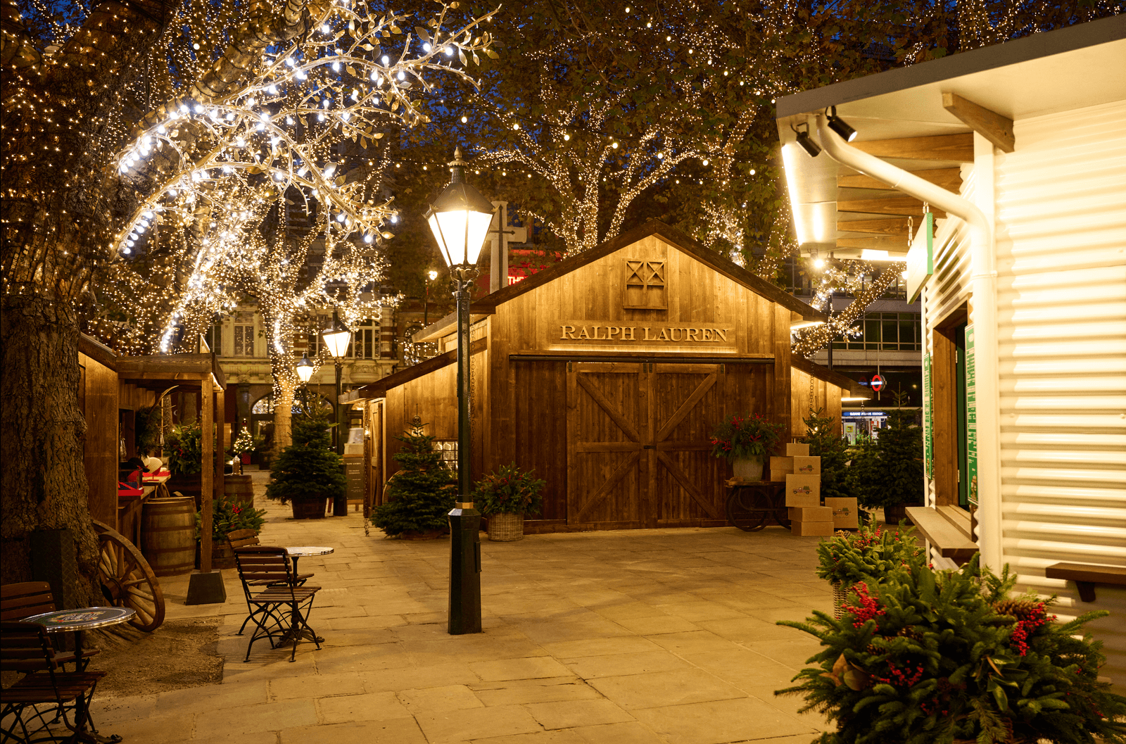 The Barn at the Ralph Lauren Christmas popup Sloane Square