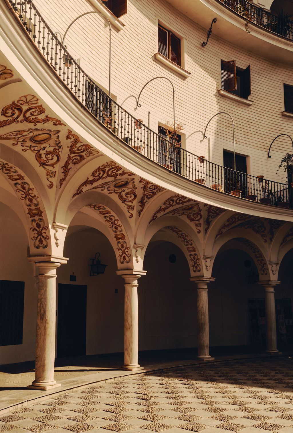 Image may contain Arch Architecture Building House Housing Portico Indoors and Interior Design