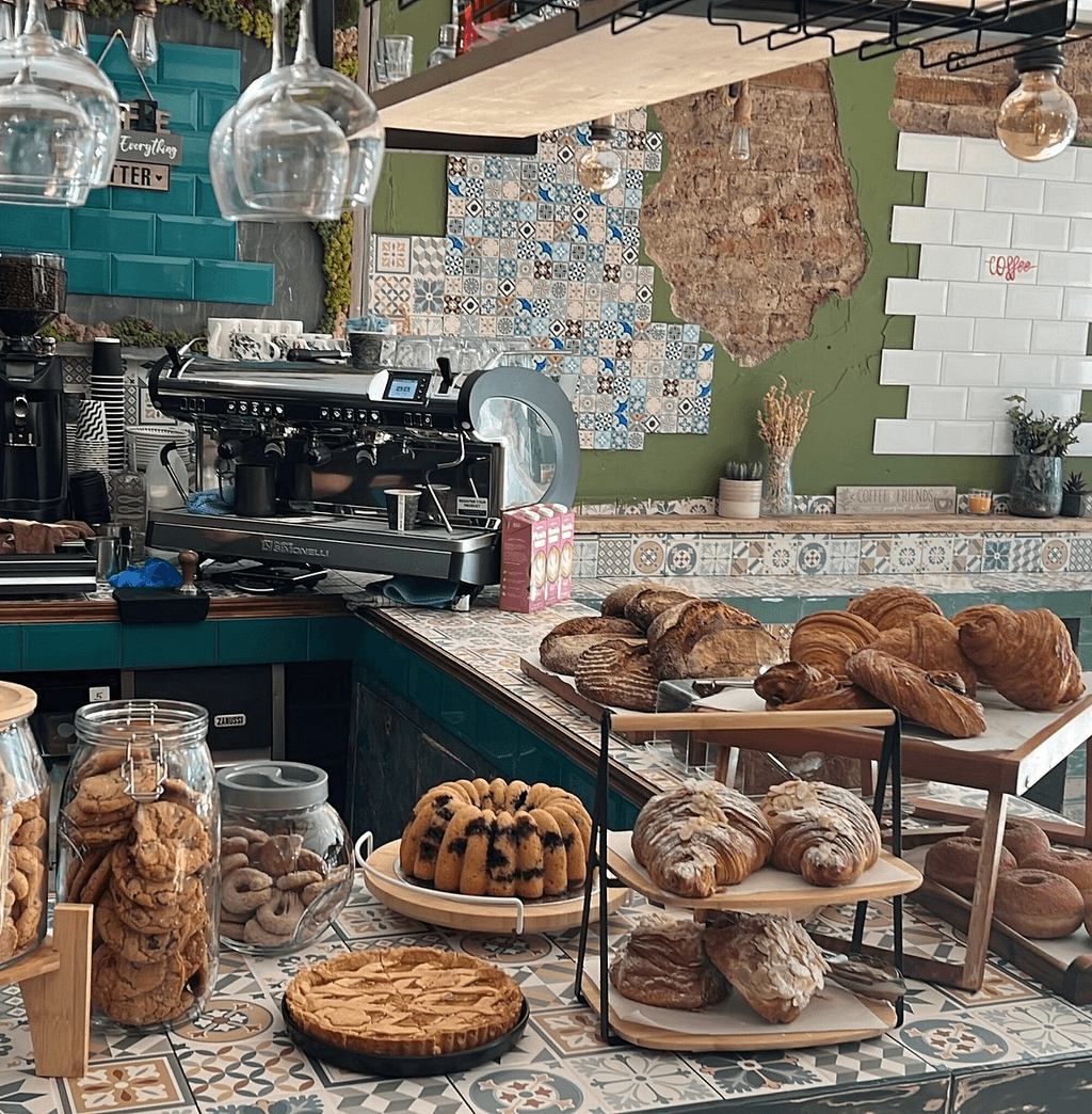 Image may contain Shop Bakery Food and Pizza